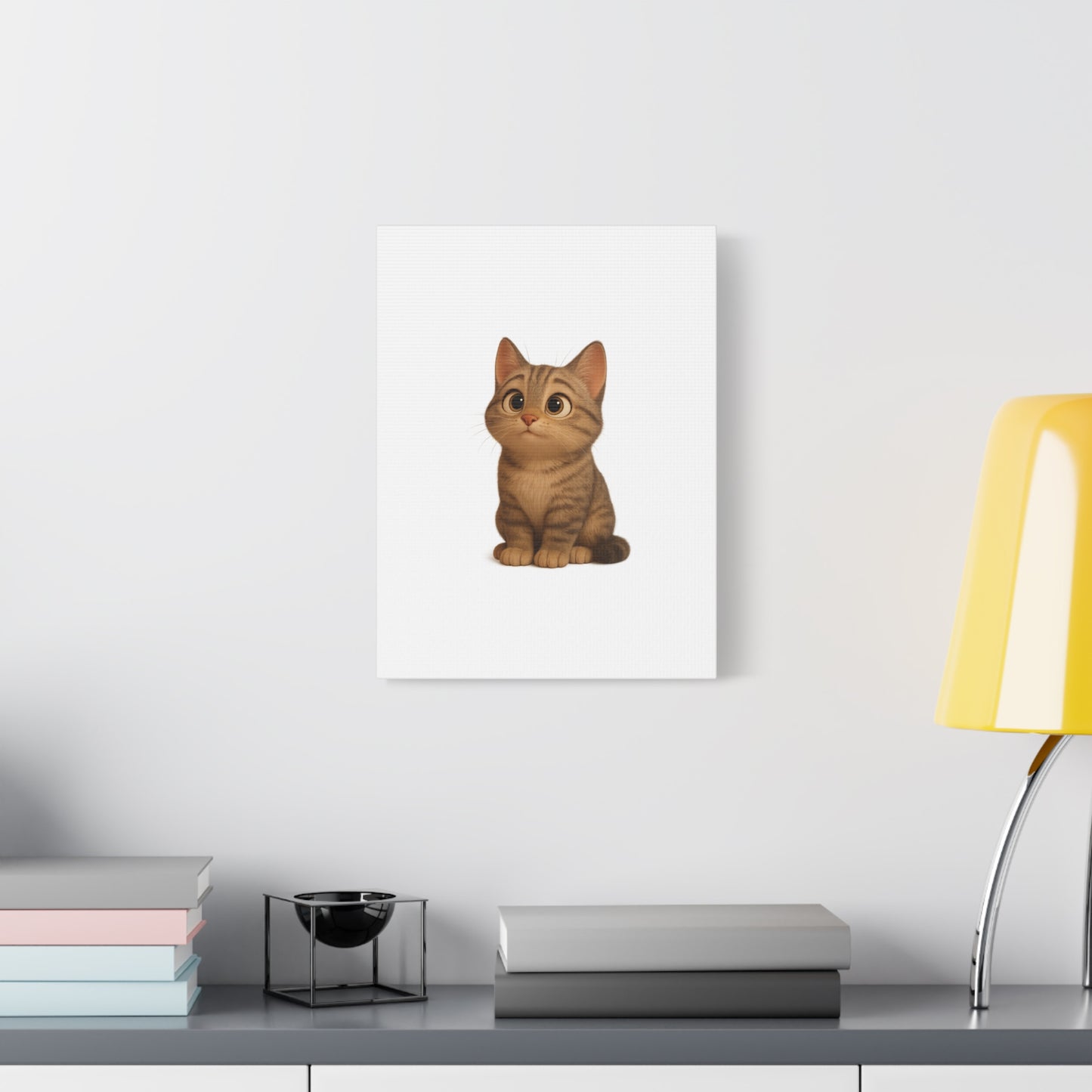 Adorable Cat Canvas Art, Cute Cat Wall Decor, Pet Lover Gift, Nursery Wall Art, Animal Print, Modern Home Decor