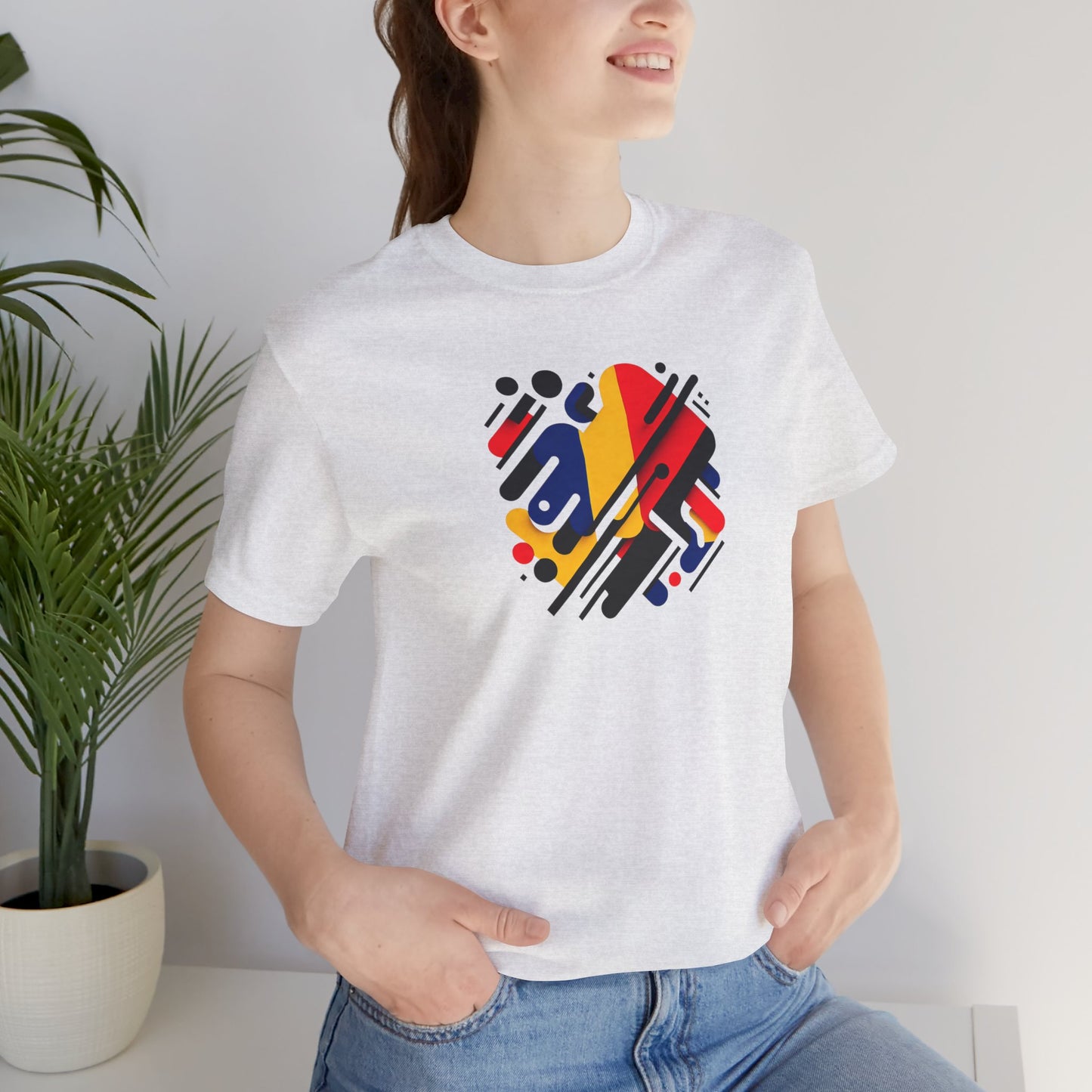 Artistic Heart Unisex Jersey Tee - Vibrant Graphic Tee, Casual Wear, Gift for Art Lovers, Birthday Surprise, Everyday Comfort