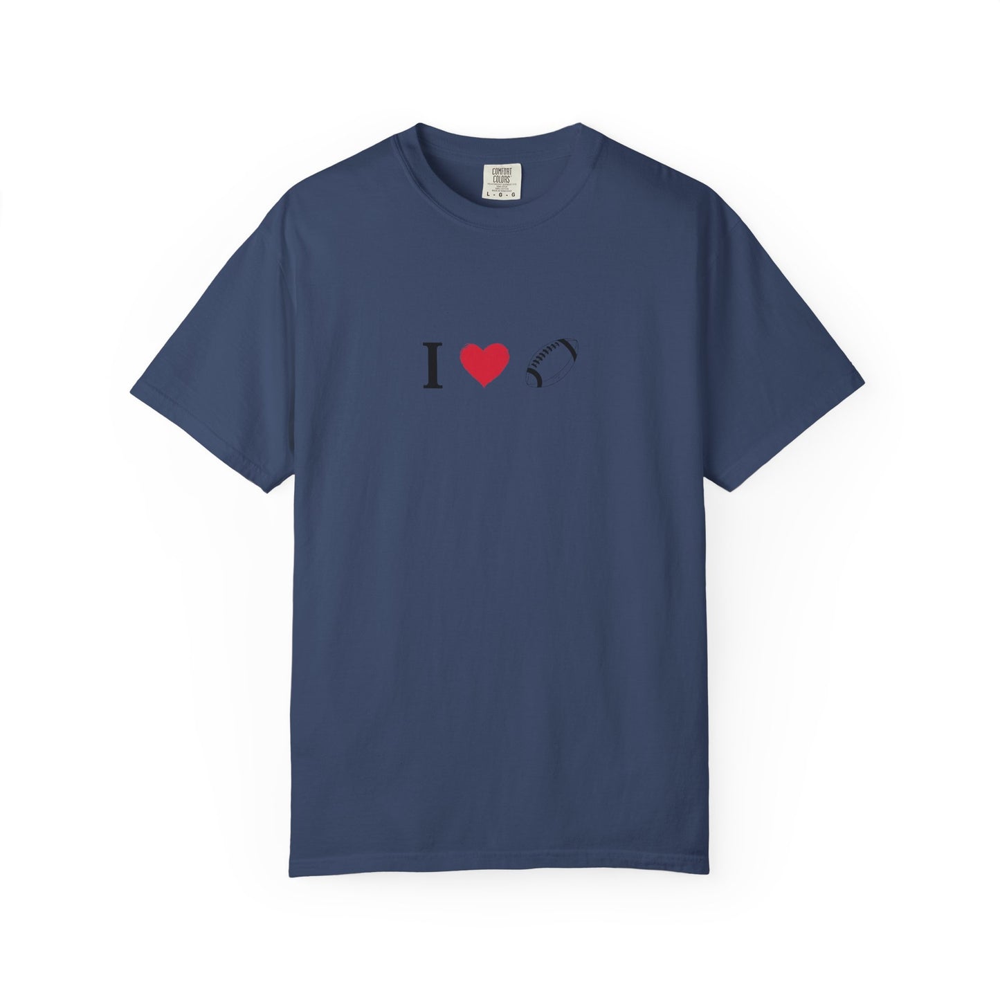 I Love Football T-Shirt - Unisex Cotton Tee, Fun Gift for Friends, Casual Style, Birthday Present, Summer Apparel