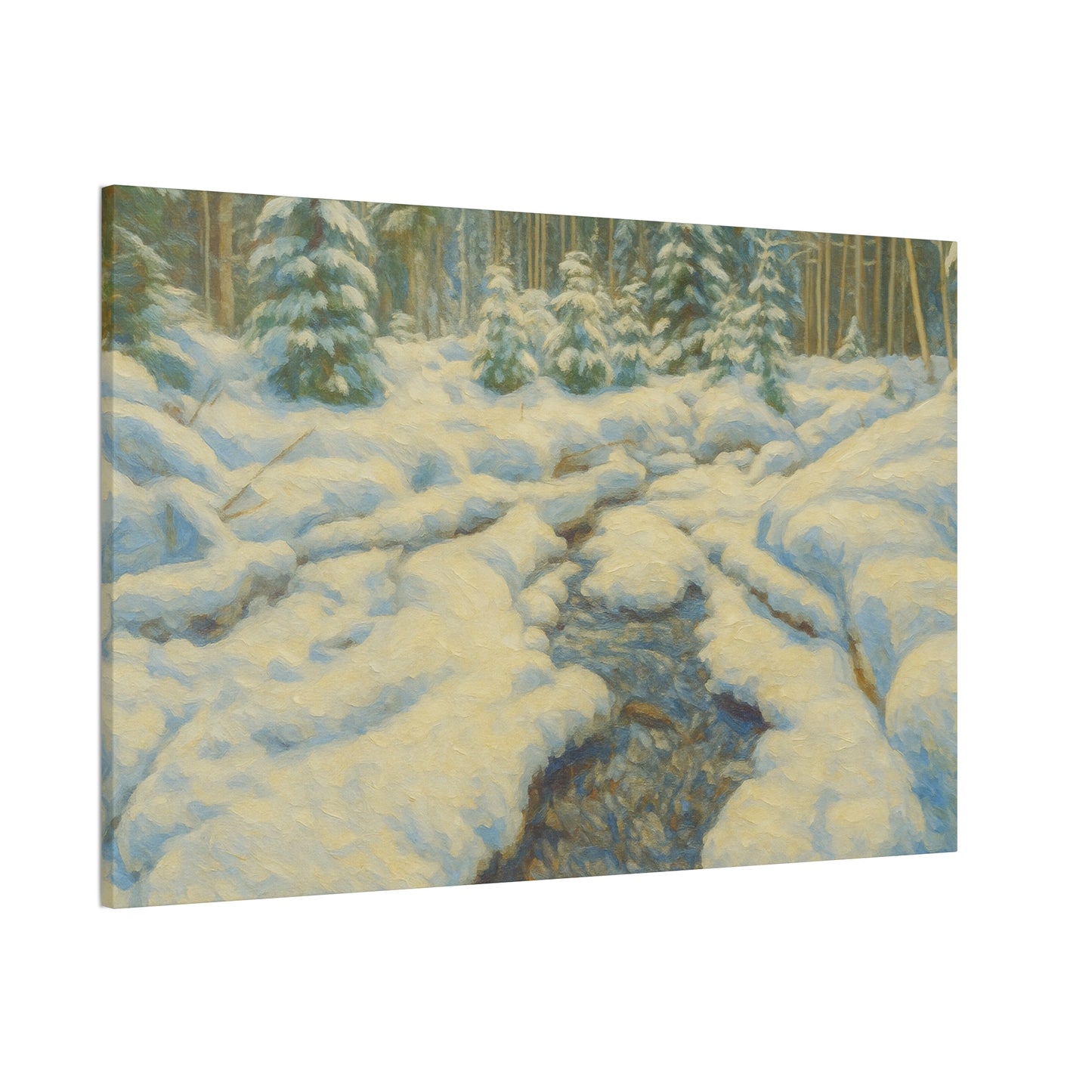 Winter Landscape Canvas Art, Nature Decor, Gallery Wall Art, Cozy Home Accent, Winter Wonderland Painting