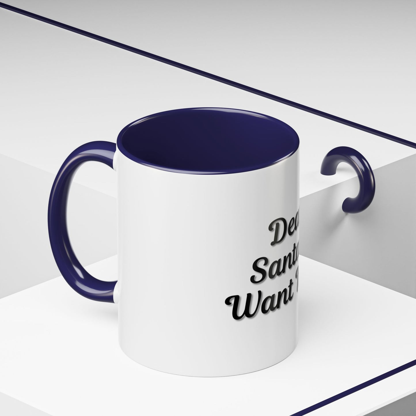 Dear Santa Accent Coffee Mug - Fun Holiday Mug for Christmas Enthusiasts