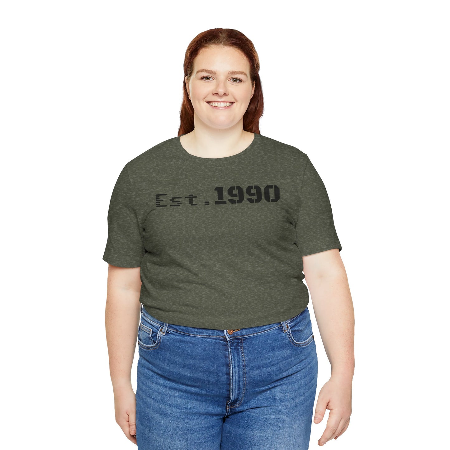 Unisex Est. 1990 Nostalgic Jersey Tee - Perfect Gift, Vintage Style, Retro Fashion, Birthday Celebration, Casual Wear