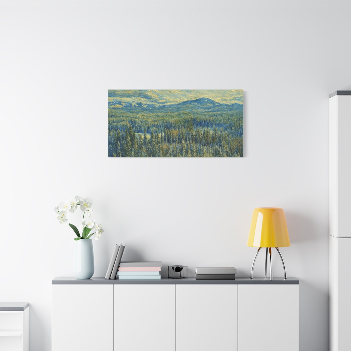 Scenic Landscape Canvas Print, Rustic Home Decor, Wall Art for Nature Lovers, Gift for Art Enthusiasts, Serene Forest Artwork
