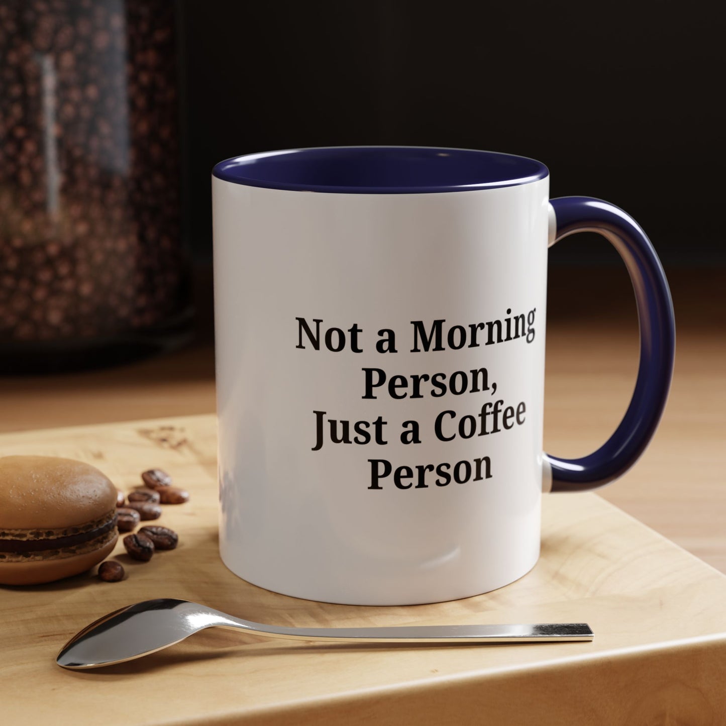 Coffee Lover's Accent Mug, Perfect for Gifting, Home Office Decor, Not a Morning Person, Coffee Enthusiast, Funny Coffee Mug