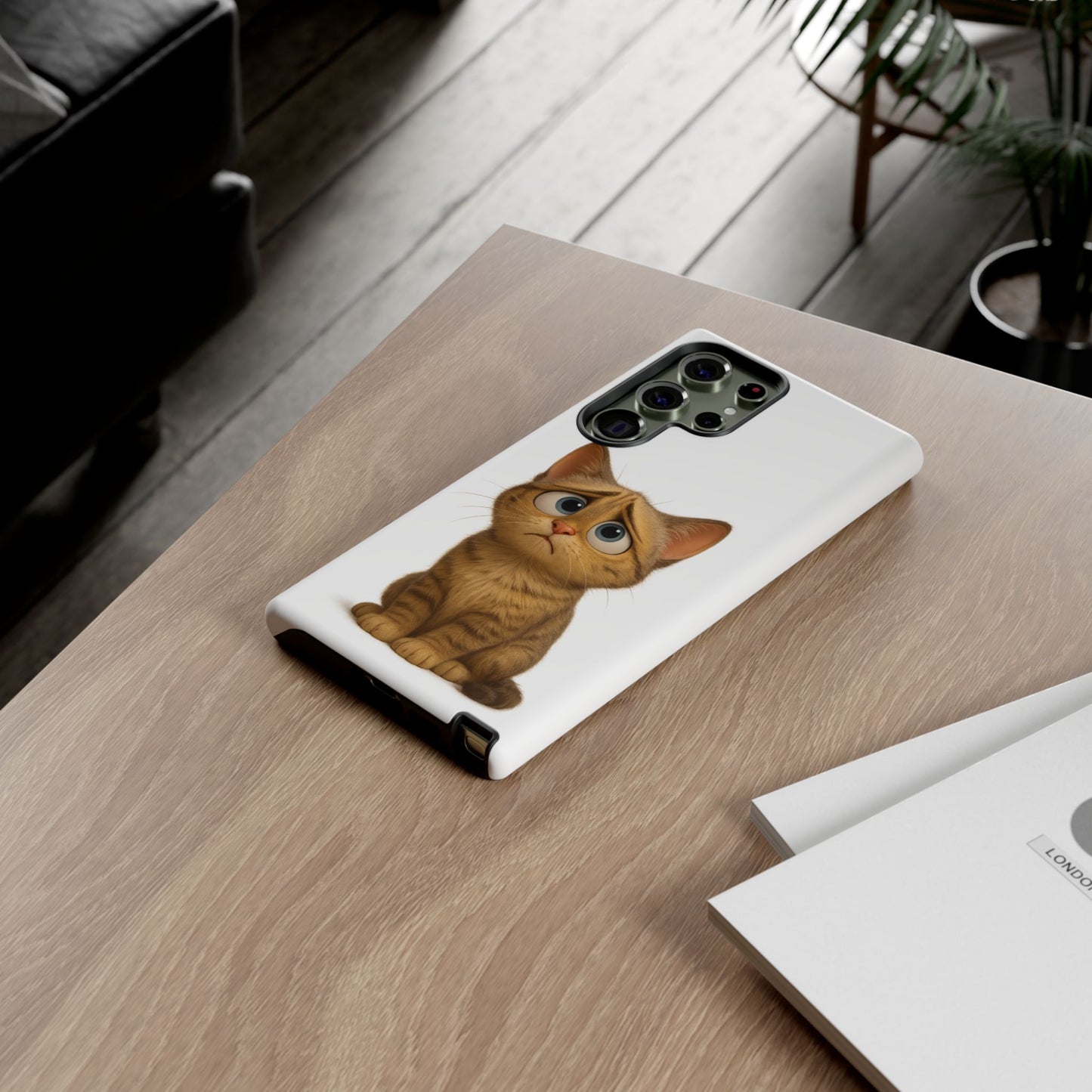 Cute Cat Phone Case, Funny Kitty Case, Animal Lover Gift, Cat Lover Accessory, Unique Cat Design Case, Pet Mom Gift