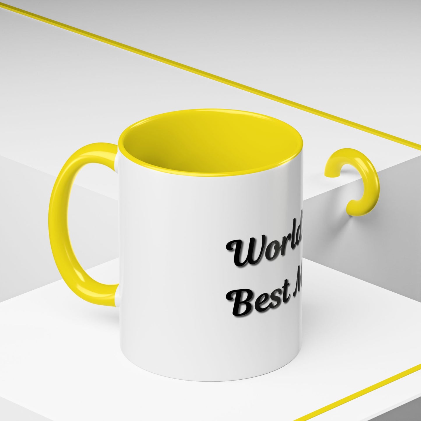 World's Best Mom Accent Coffee Mug - 11oz & 15oz - Perfect Gift for Mother's Day