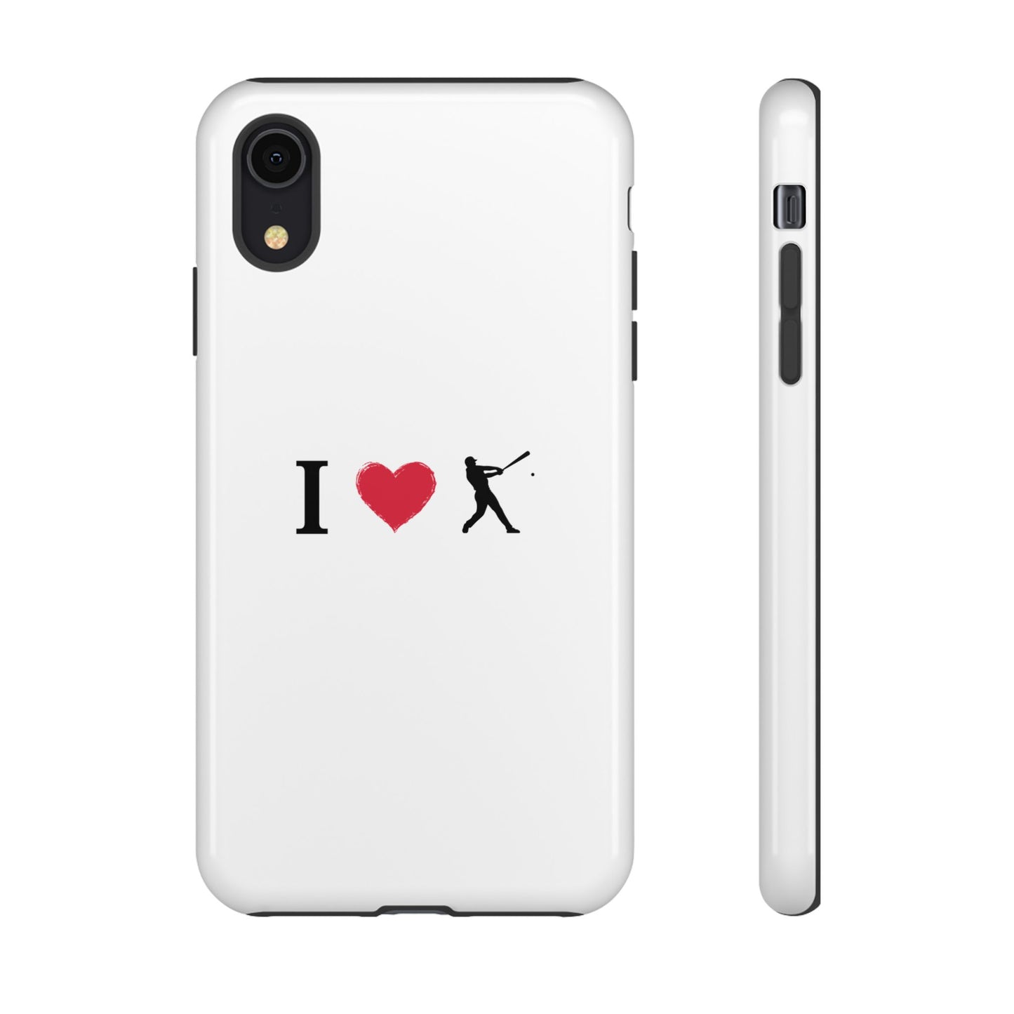Baseball Love Phone Case, Tough Cases for Sports Lovers, i Heart Baseball Protection, Gift for Players, Cute Sports Case