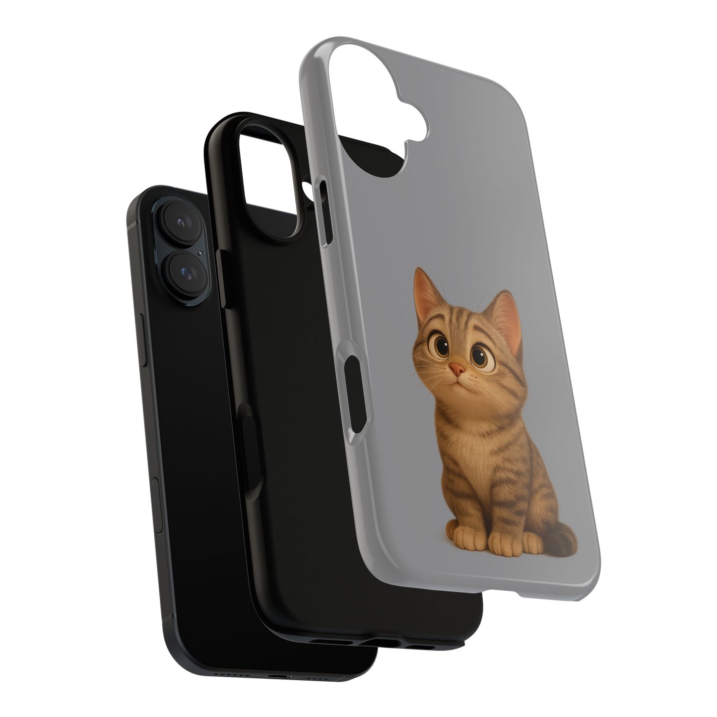 Cute Cat Phone Case, Kawaii Pet Accessory, Gift for Cat Lovers, Animal Phone Cover for Kids, Unique Kitty Design, Birthdays, Holidays