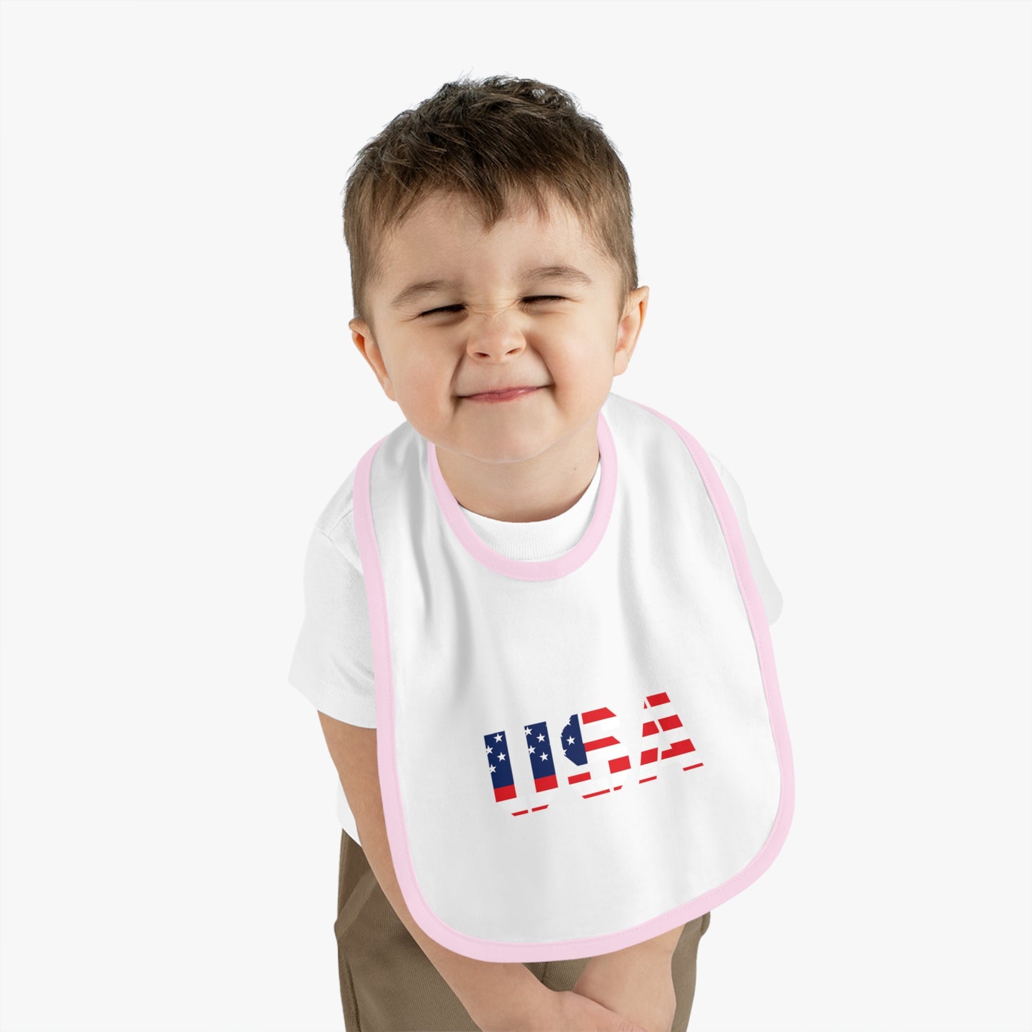 USA Bib for Babies, Americana Baby Bib, Infant Dining Essential, Gift for New Parents, Baby Shower, Fourth of July
