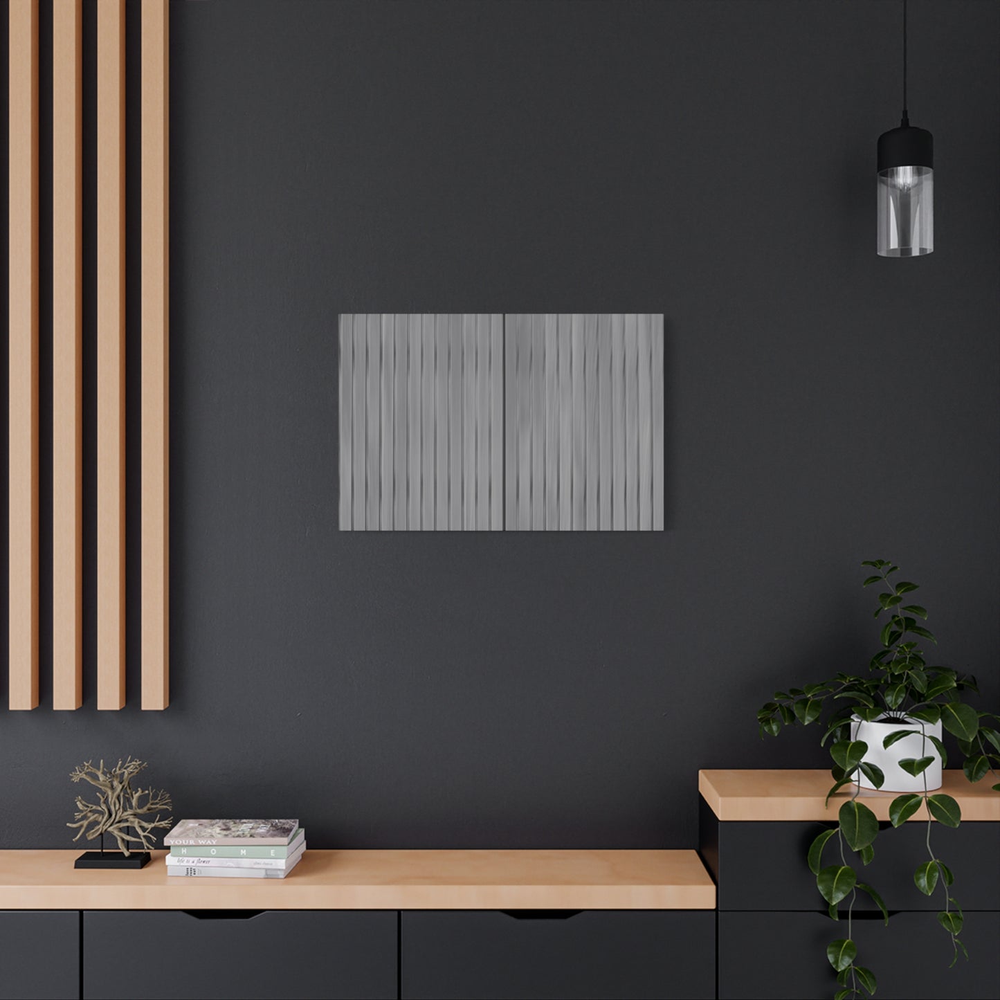 Modern Striped Canvas Art - 1.25" Stretched Wall Decor