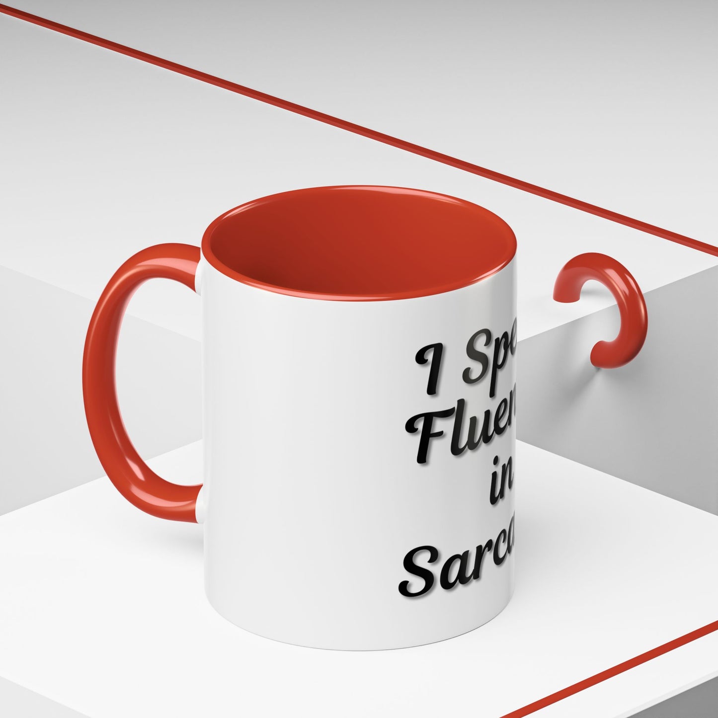 Sarcasm Accent Coffee Mug - I Speak Fluently in Sarcasm - Funny Gift for Coffee Lovers
