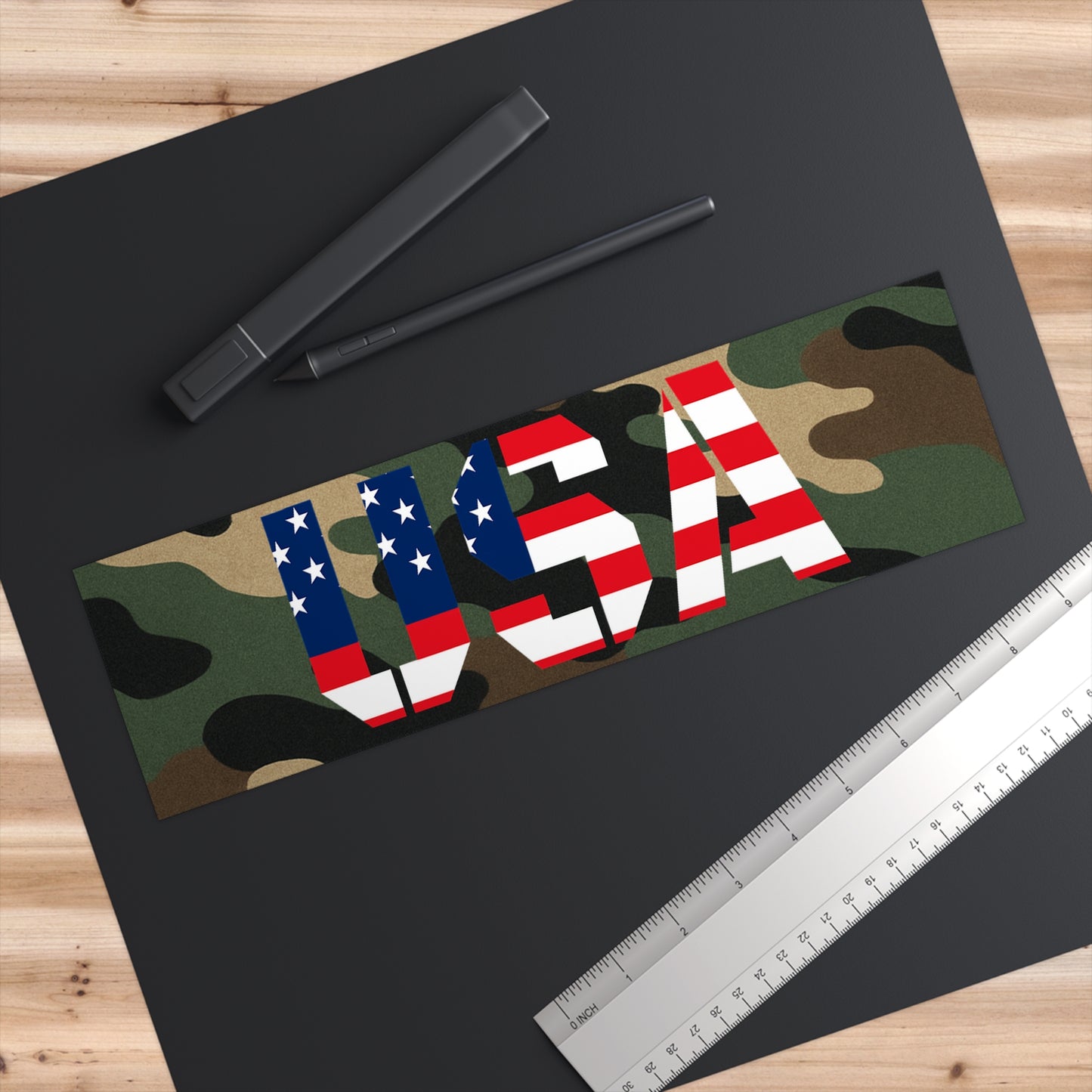 Patriotic USA Camo Bumper Stickers | Car Decor, Military Style, Outdoor Adventure, Independence Day, Gifts for Veterans