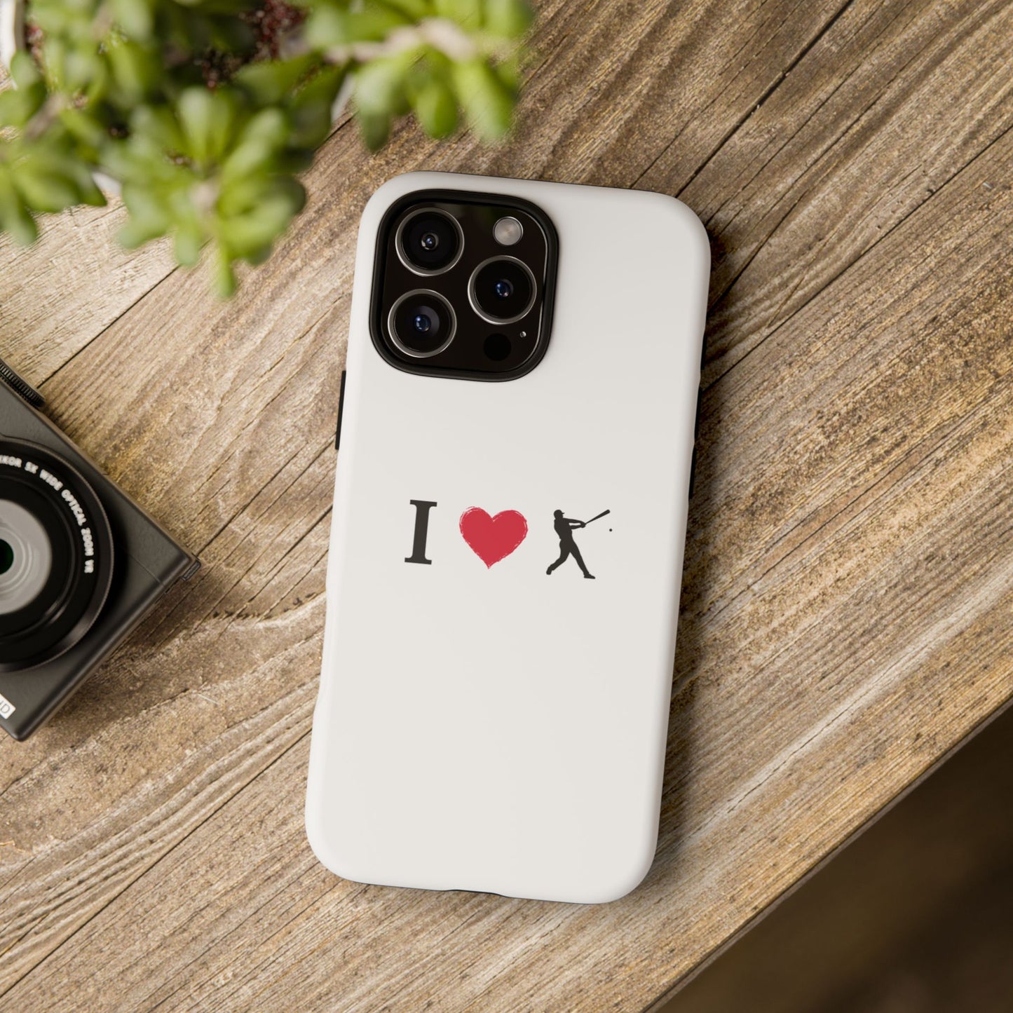 Baseball Love Phone Case, Tough Cases for Sports Lovers, i Heart Baseball Protection, Gift for Players, Cute Sports Case