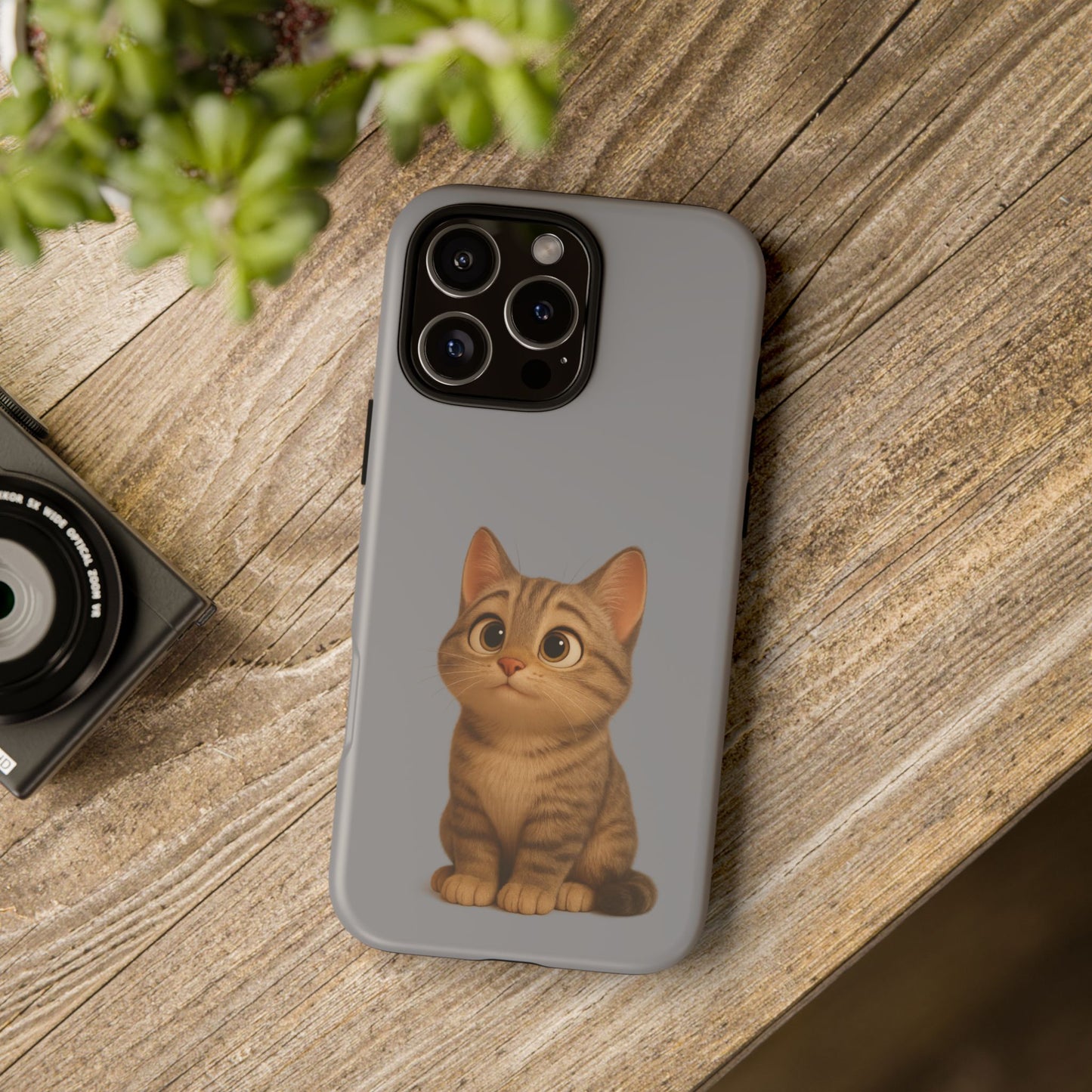 Cute Cat Phone Case, Kawaii Pet Accessory, Gift for Cat Lovers, Animal Phone Cover for Kids, Unique Kitty Design, Birthdays, Holidays