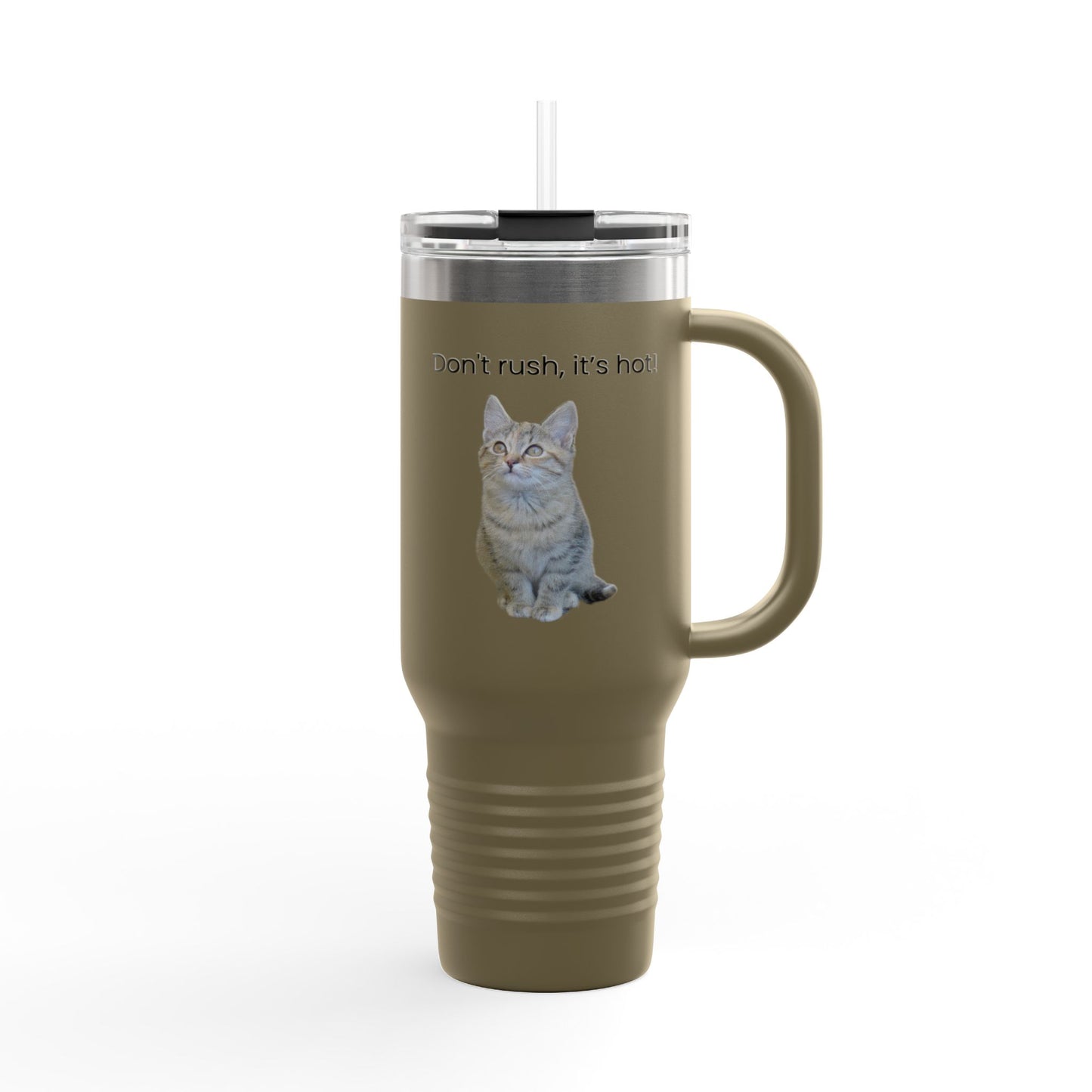 Funny Cat Insulated Travel Mug - 40oz - Perfect for Hot Drinks
