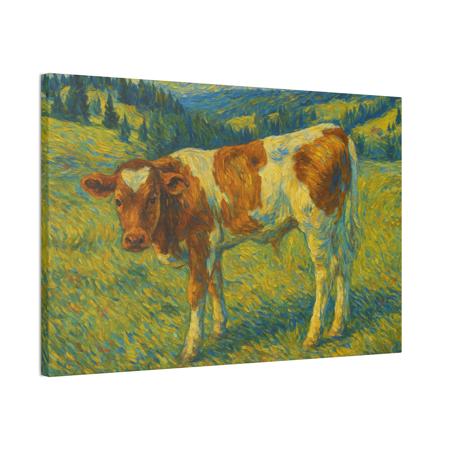 Cow Art Canvas Print, Rustic Farmhouse Decor, Animal Lover Gift, Country Wall Art, Thoughtful Homewarming