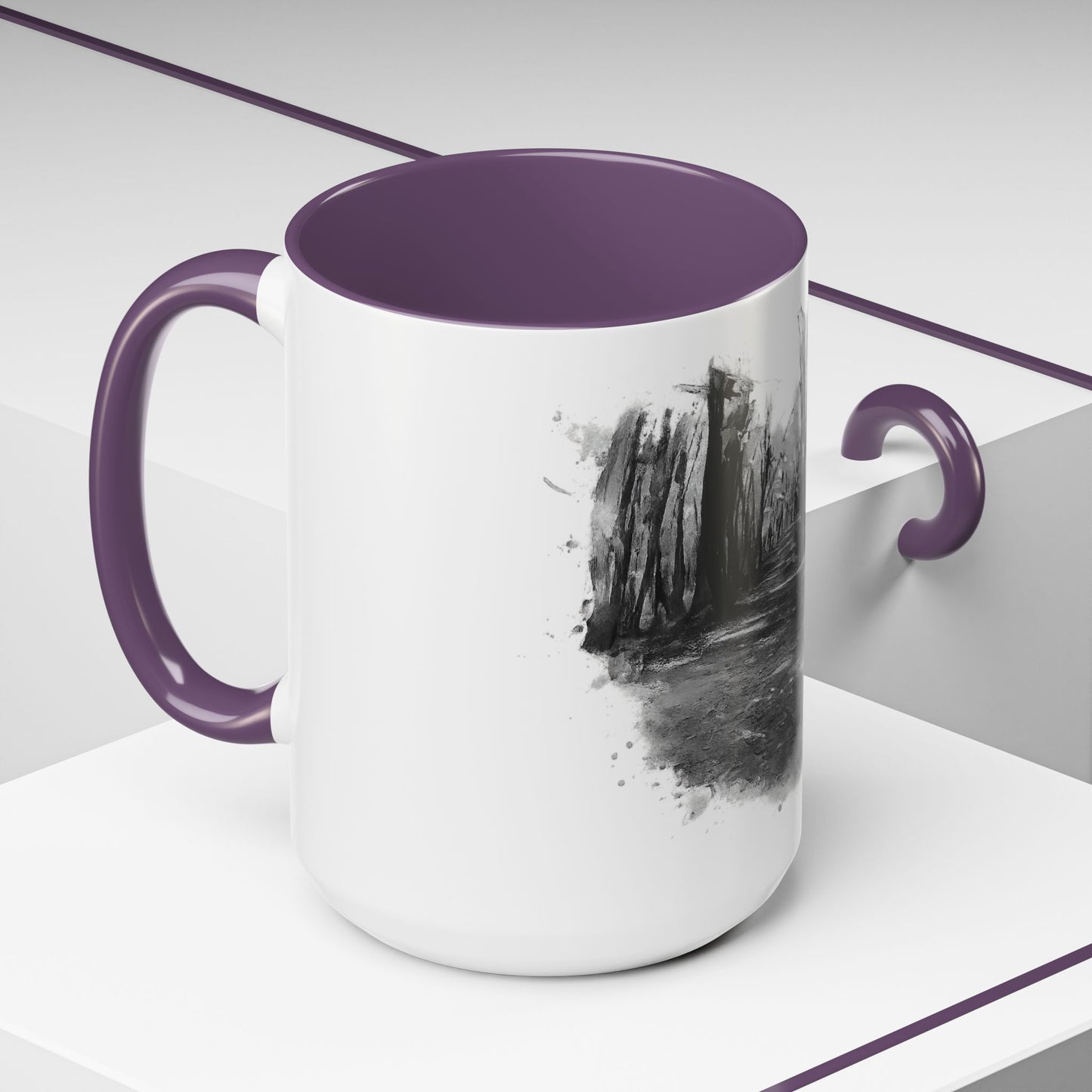 Moody Abstract Forest Coffee Mug | Unique Gift for Nature Lovers, Cozy Home Decor, Perfect for Coffee, Tea, and Hot Chocolate