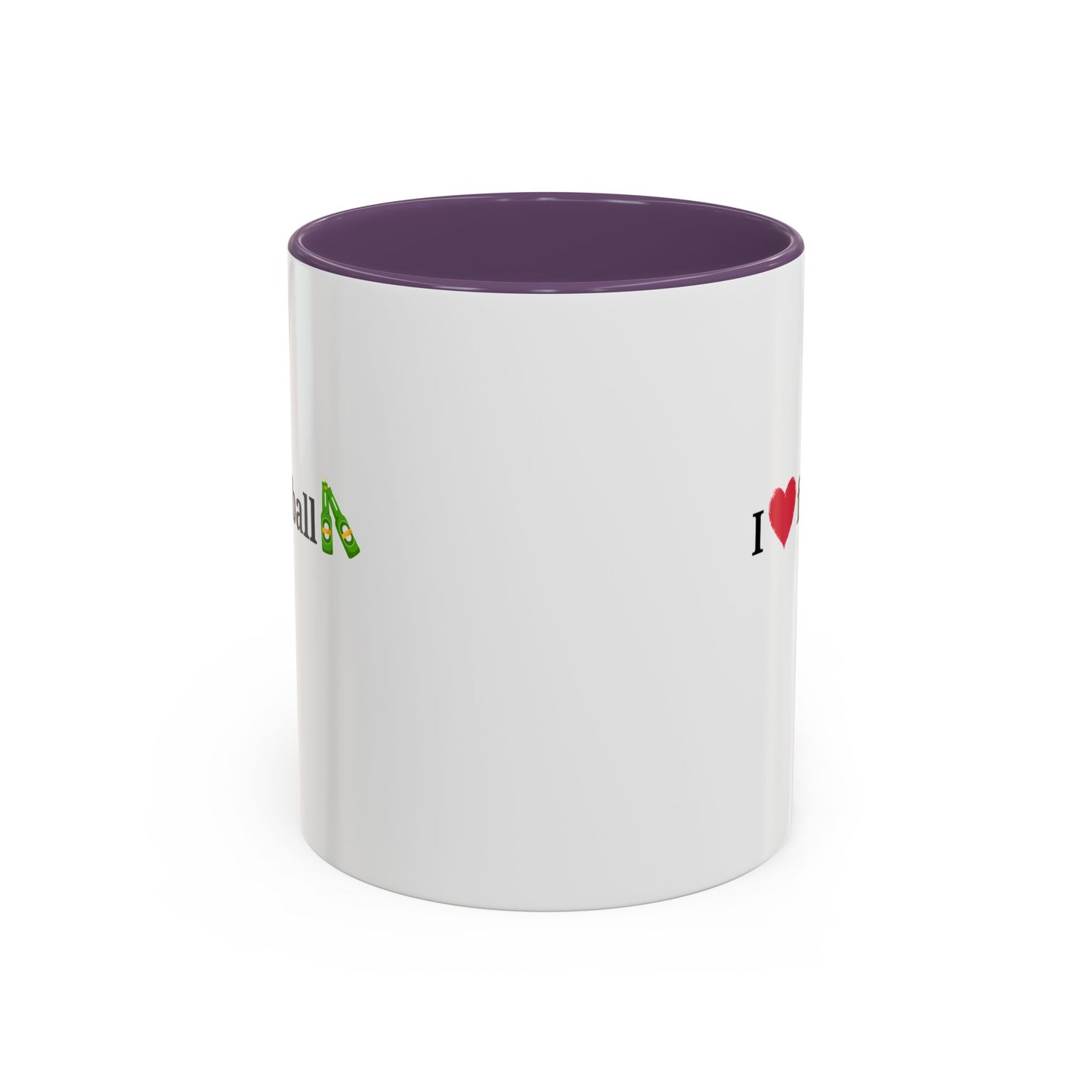 I Love Football Accent Coffee Mug, Perfect Gift for Sports Lovers, Football Enthusiasts, Unique Mug for Game Days, Home or Office Decor
