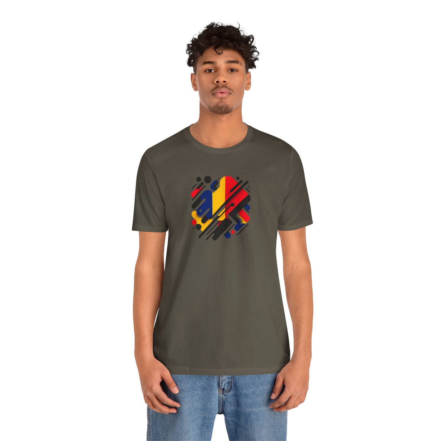 Artistic Heart Unisex Jersey Tee - Vibrant Graphic Tee, Casual Wear, Gift for Art Lovers, Birthday Surprise, Everyday Comfort