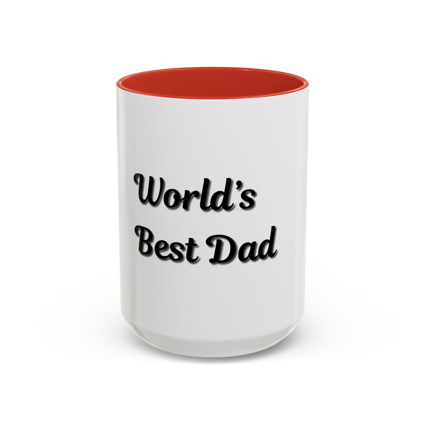 World's Best Dad Accent Coffee Mug - Perfect Gift for Father's Day