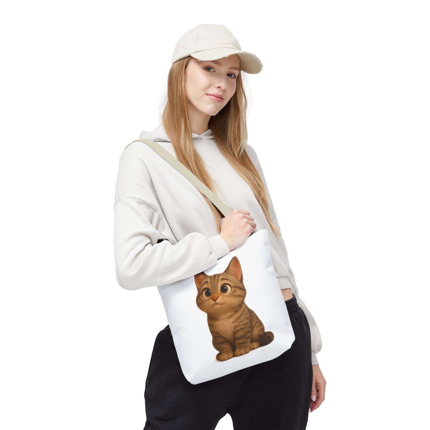 Cute Cat Tote Bag - Perfect for Animal Lovers, Eco-Friendly Carryall, Beach Bag, Shopping Tote, Gift for Cat Owners