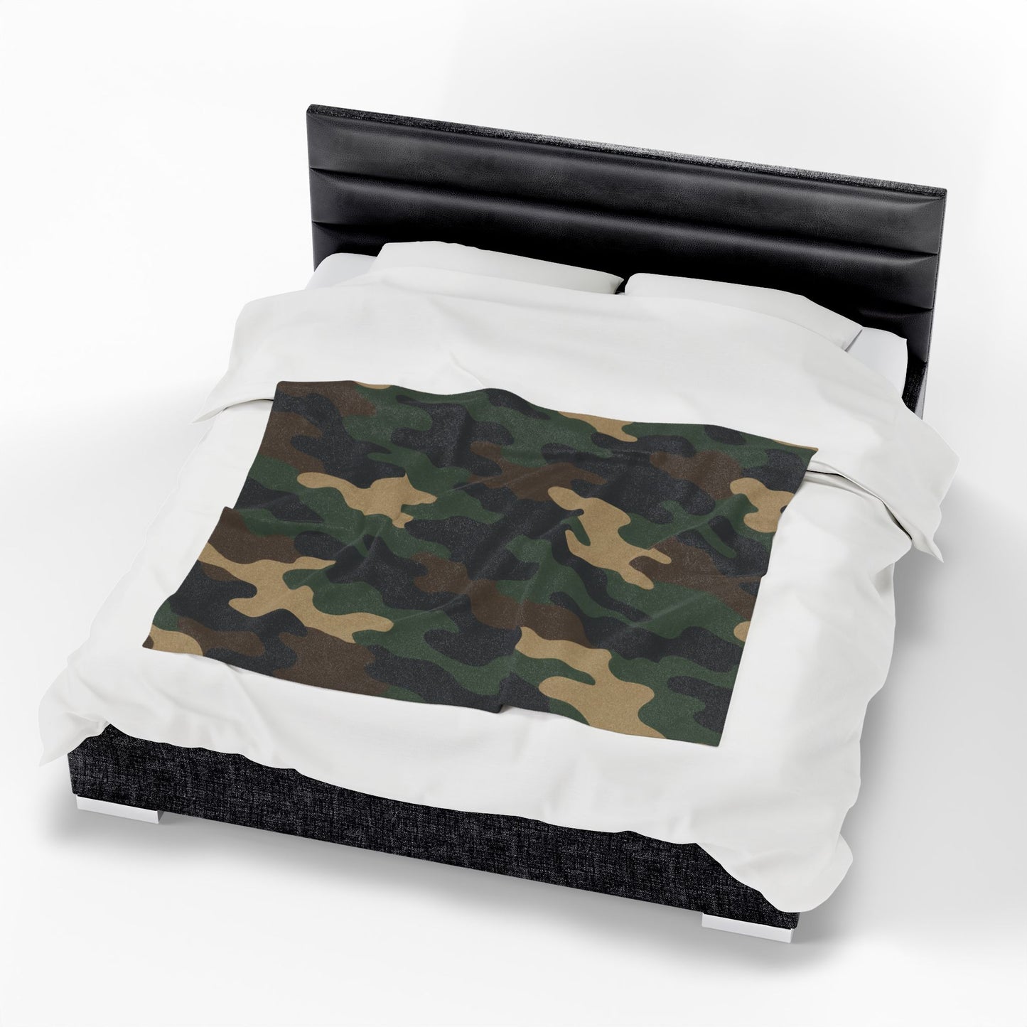 Cozy Camouflage Velveteen Plush Blanket | Ideal for Campouts, Living Room Decor, Gift for Him, Outdoor Adventures, Soft Throw
