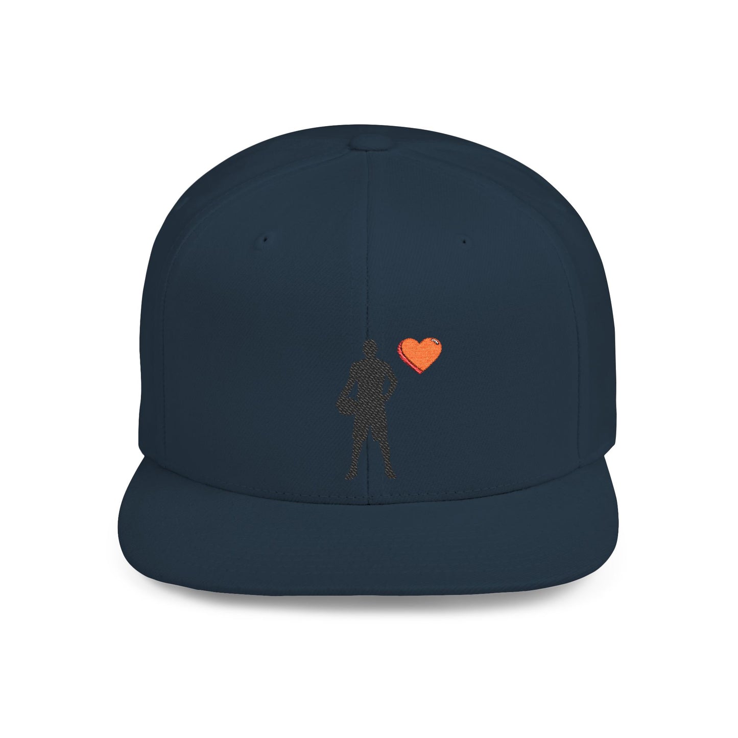Sporty Love Flat Bill Snapback Hat – Adjustable Cap for Athletes, Casual Wear, Gifts for Sports Fans, Basketball Enthusiasts, Unique