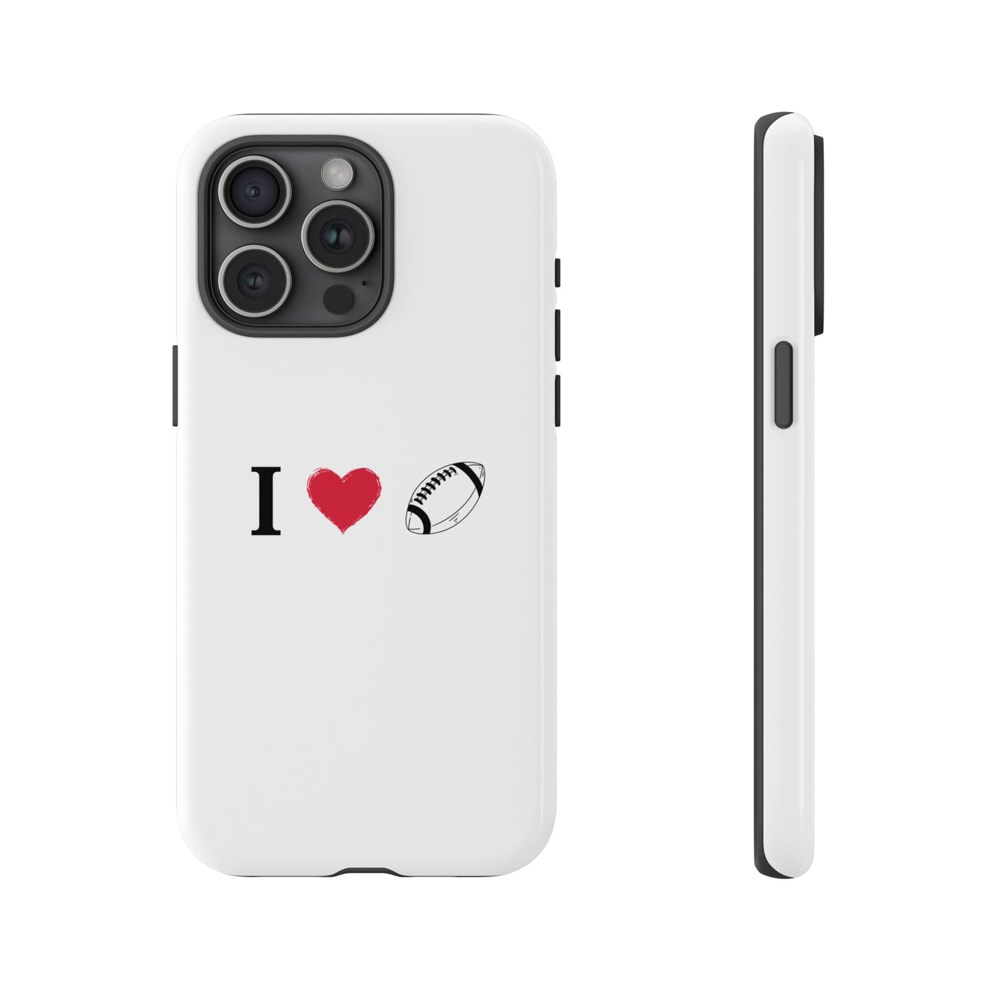 Football Love Phone Case - Tough Cases, Unique Sports Lover Gift, Personalized Cellphone Cover, Birthday Present, Sports Equipment