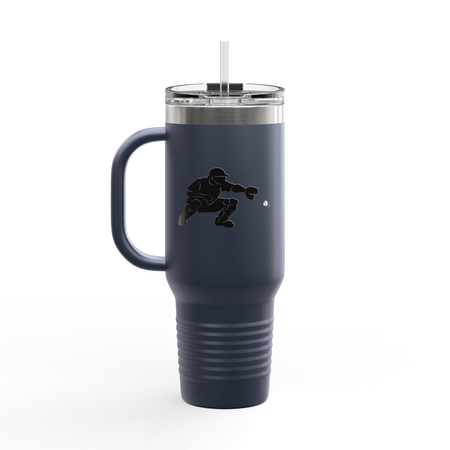 Insulated Travel Mug | Baseball Catcher Themed Travel Tumbler for Active Lifestyles, Coffee Mug, Road Trip Cup, Gym Hydration, Gift for Athletes