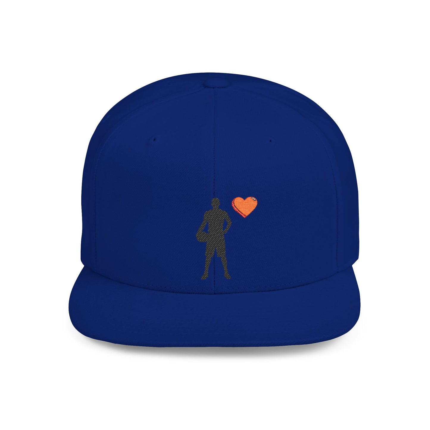 Sporty Love Flat Bill Snapback Hat – Adjustable Cap for Athletes, Casual Wear, Gifts for Sports Fans, Basketball Enthusiasts, Unique