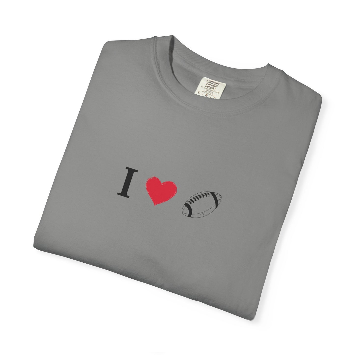 I Love Football T-Shirt - Unisex Cotton Tee, Fun Gift for Friends, Casual Style, Birthday Present, Summer Apparel