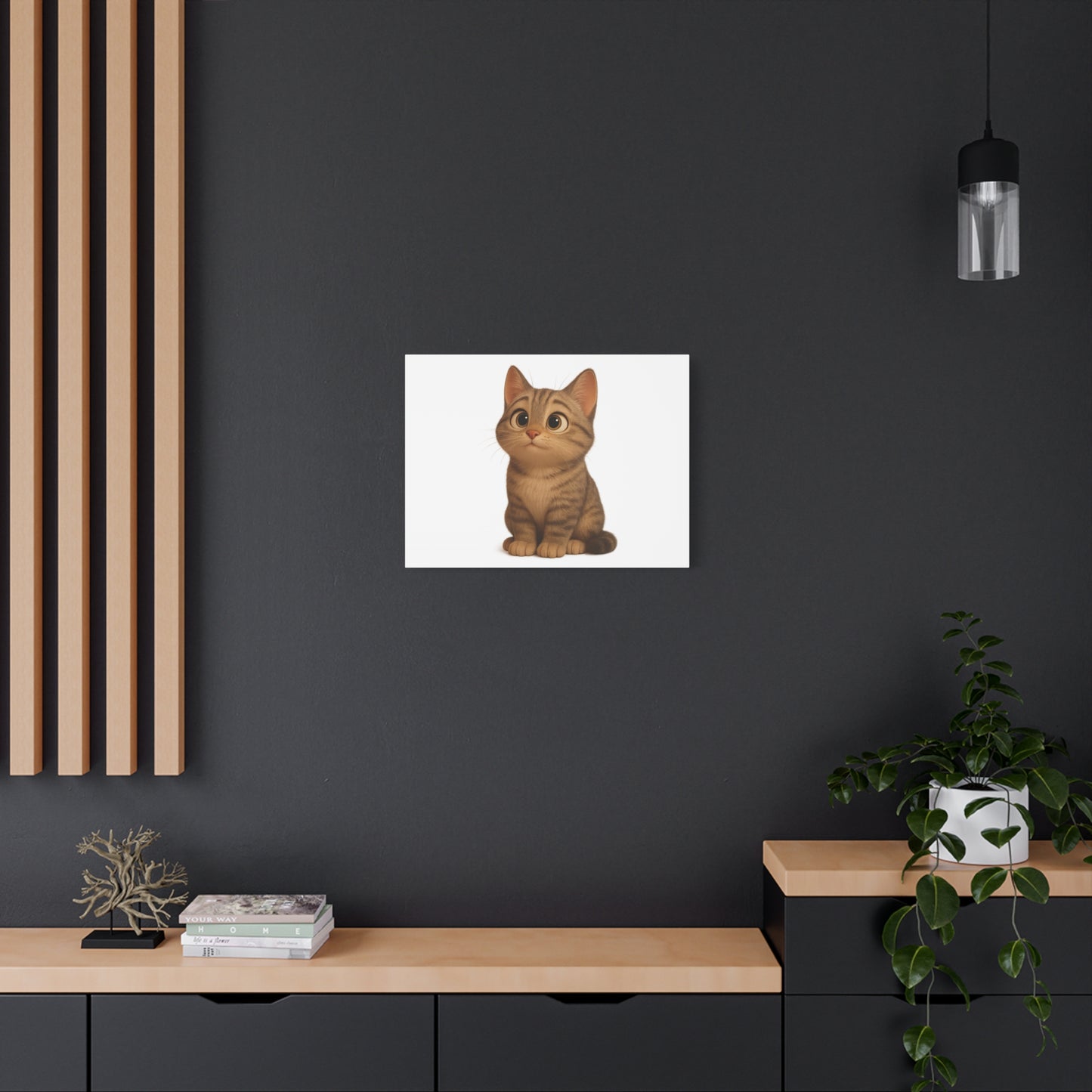 Adorable Cat Canvas Art, Cute Cat Wall Decor, Pet Lover Gift, Nursery Wall Art, Animal Print, Modern Home Decor