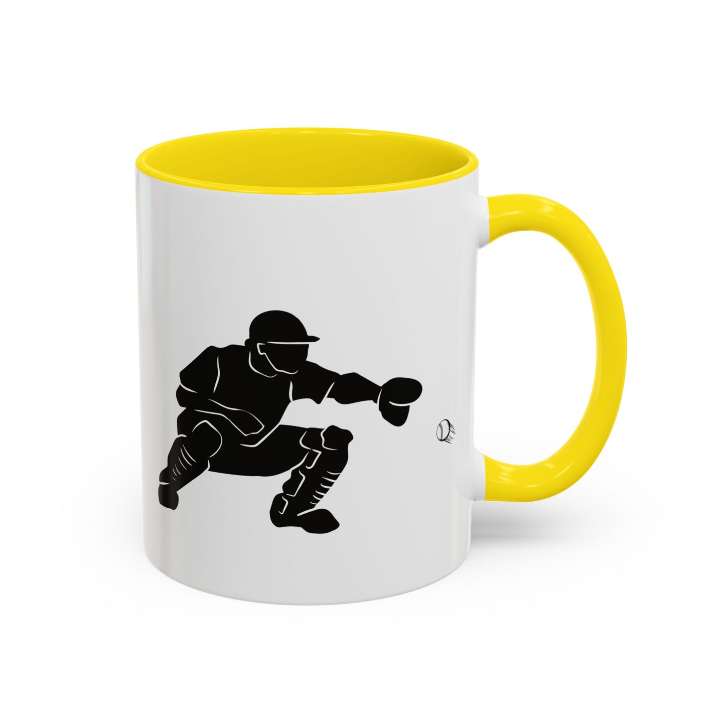 Baseball Catcher Coffee Mug, Sports Gift for Coaches, Black Accent Mug for Fans, Perfect for Birthdays & Celebrations, Unique Cup