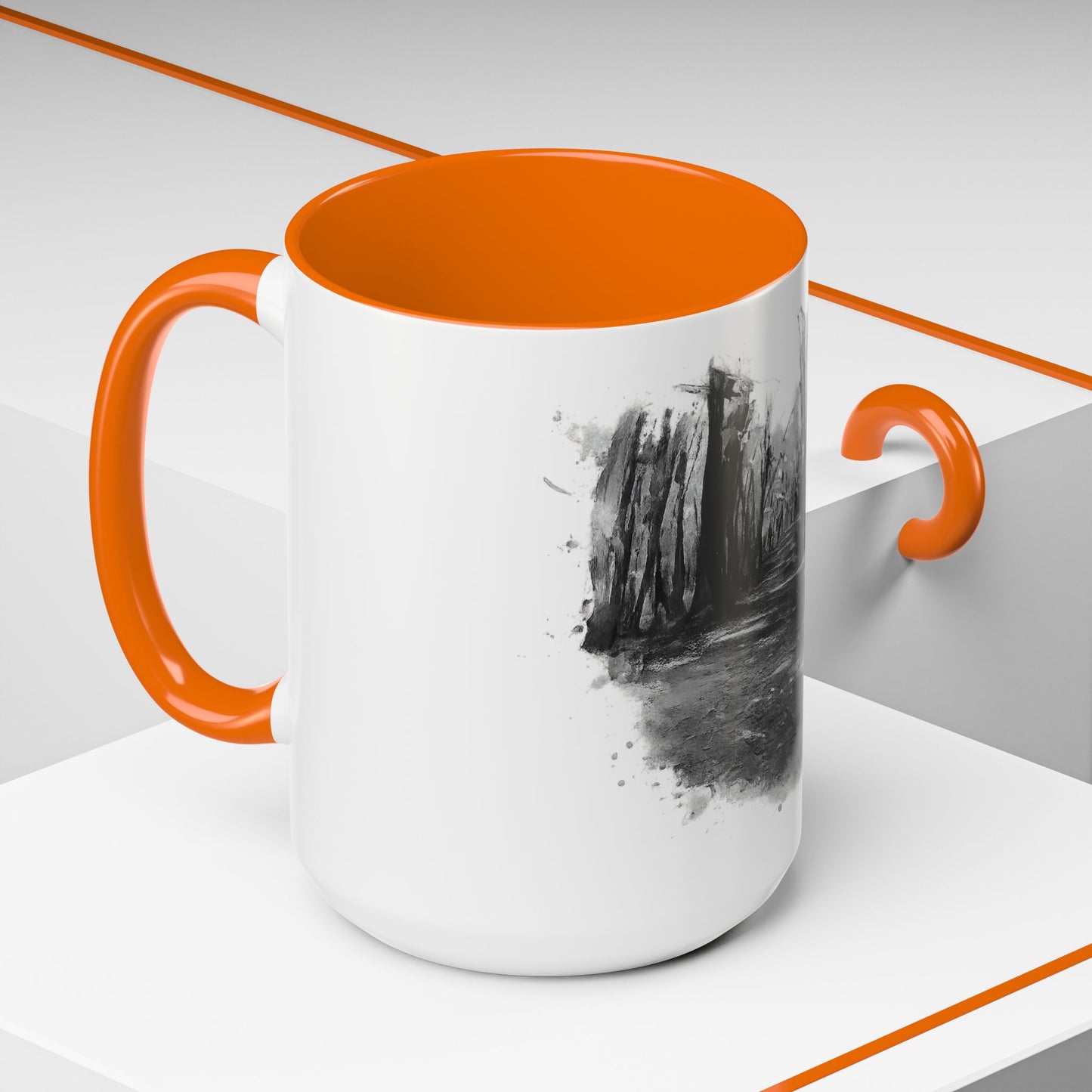Moody Abstract Forest Coffee Mug | Unique Gift for Nature Lovers, Cozy Home Decor, Perfect for Coffee, Tea, and Hot Chocolate