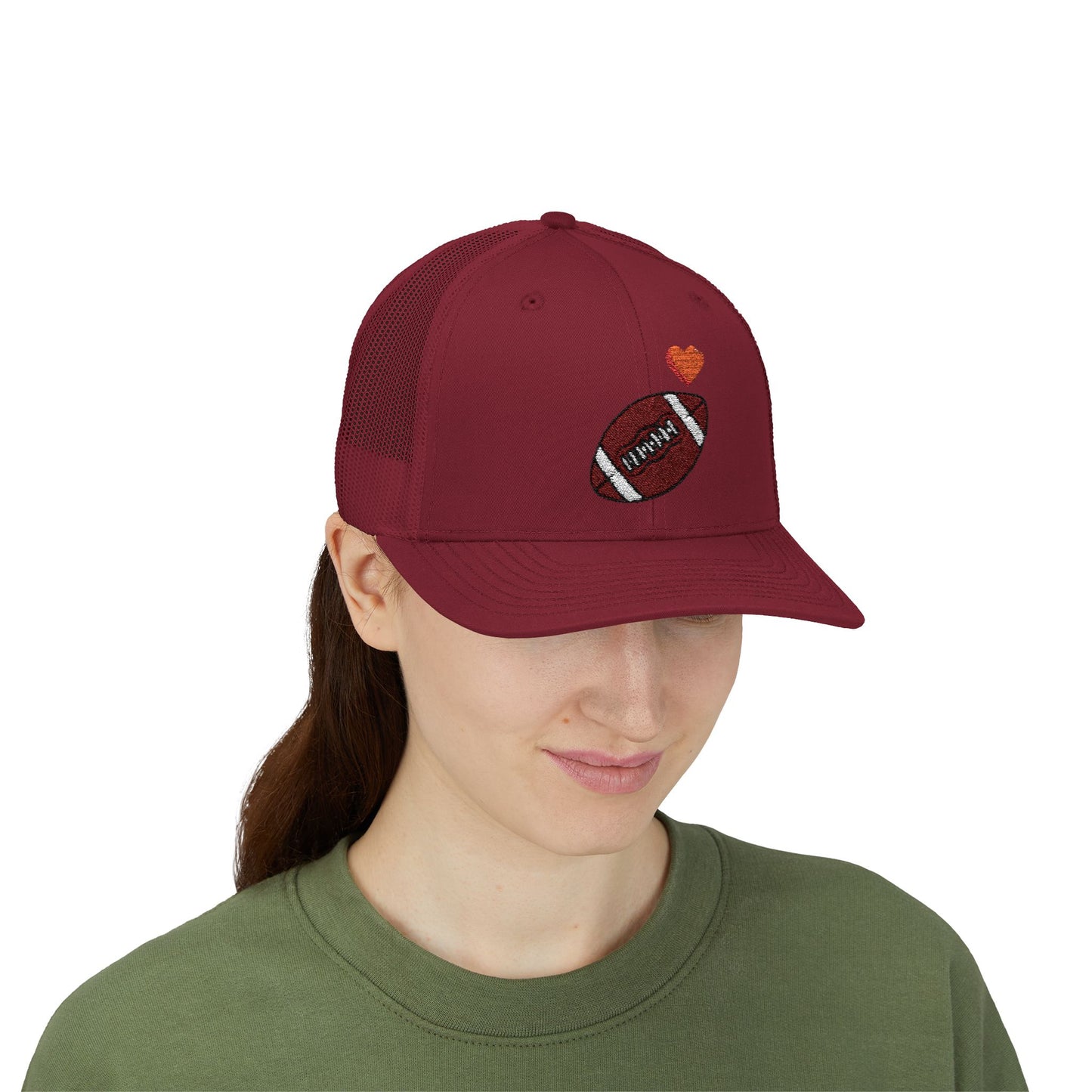 Football Love Snapback Trucker Cap, Sports Hat, Gift for Sports Fans, Casual Wear, Outdoor Activities