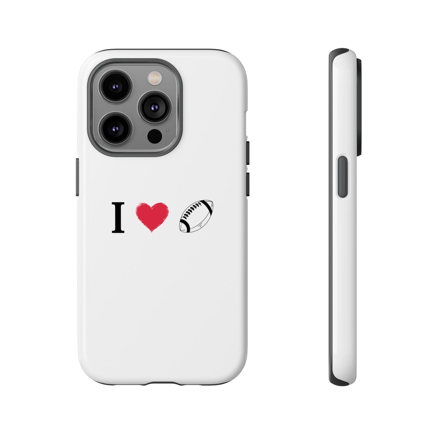 Football Love Phone Case - Tough Cases, Unique Sports Lover Gift, Personalized Cellphone Cover, Birthday Present, Sports Equipment