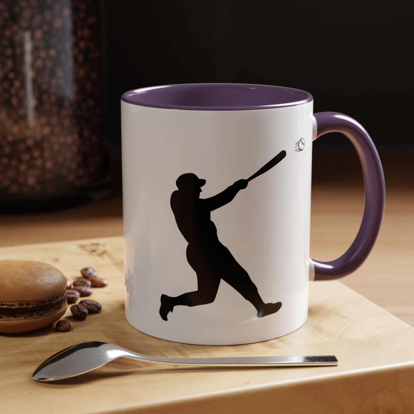Baseball Player Accent Coffee Mug, Sports Gift, Baseball Lover Mug, Unique Coffee Cup, Personalized Sports Mug