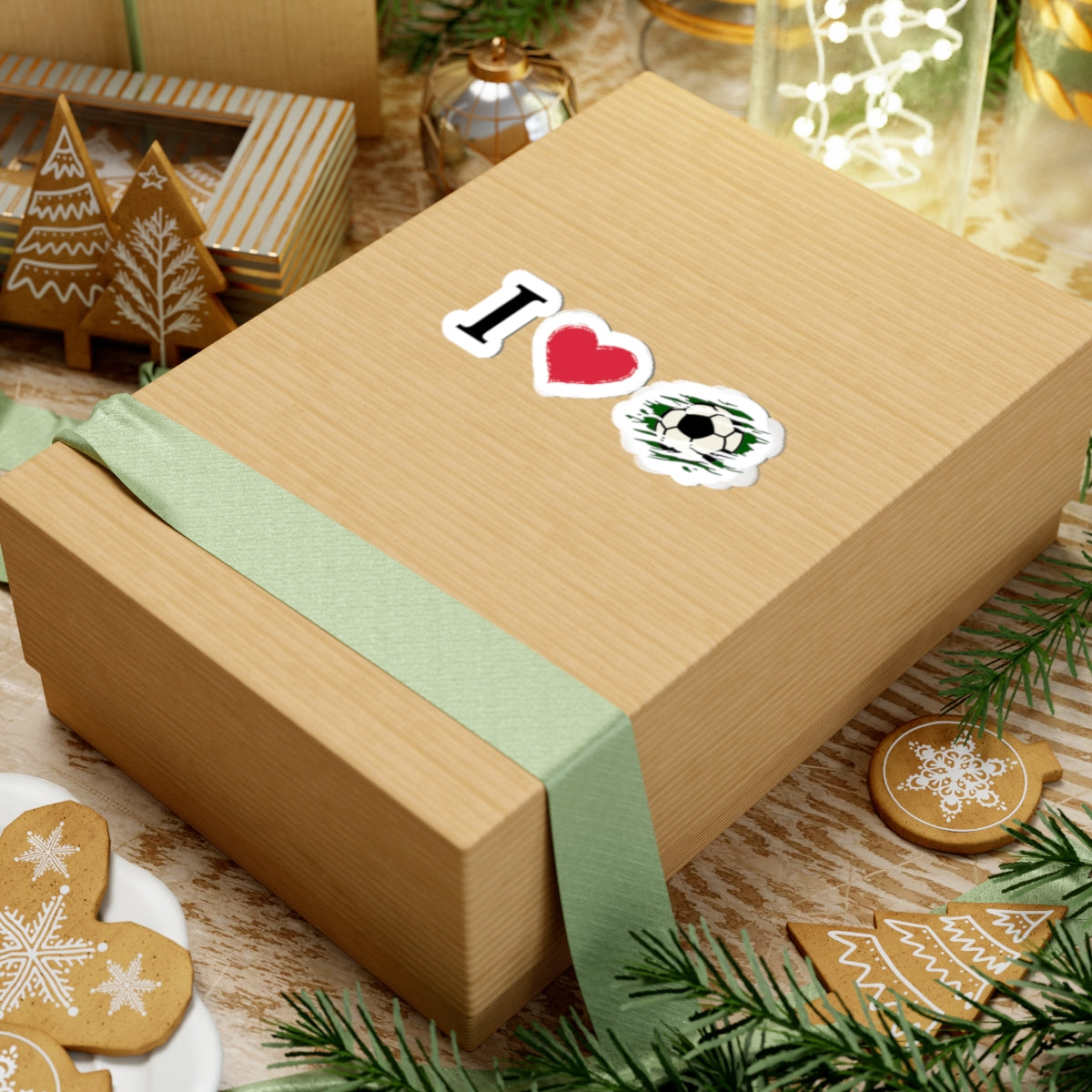 Soccer Love Kiss-Cut Stickers - Perfect for Fans, Gifts, Laptops, Bumpers, and Scrapbooking