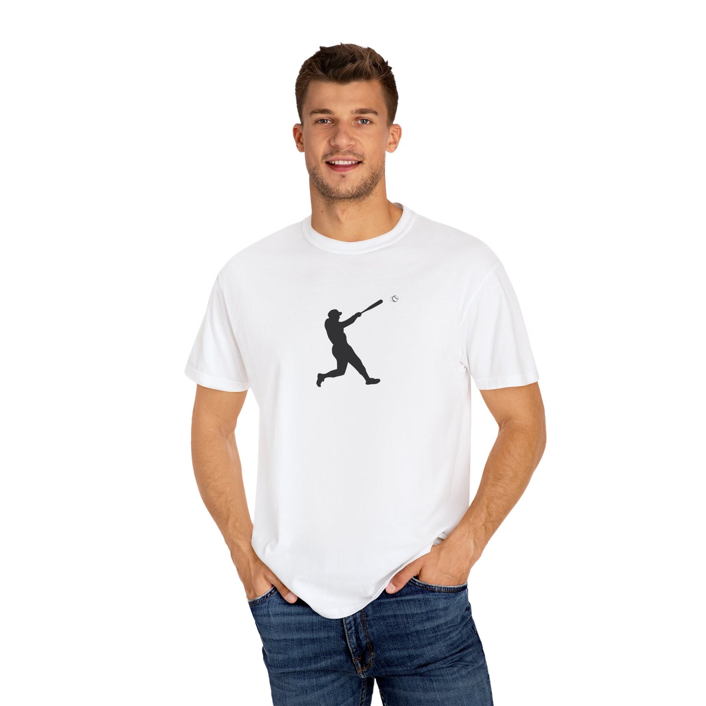 Sporty Garment-Dyed T-Shirt for Baseball Lovers, Casual Tee, Unisex Sports Shirt, Perfect Gift for Athletes, Outdoor Activities