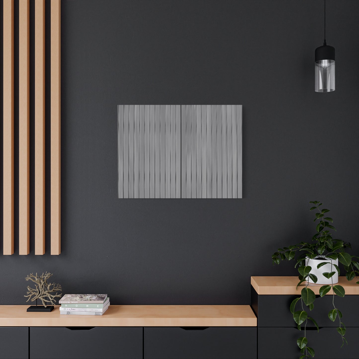 Modern Striped Canvas Art - 1.25" Stretched Wall Decor