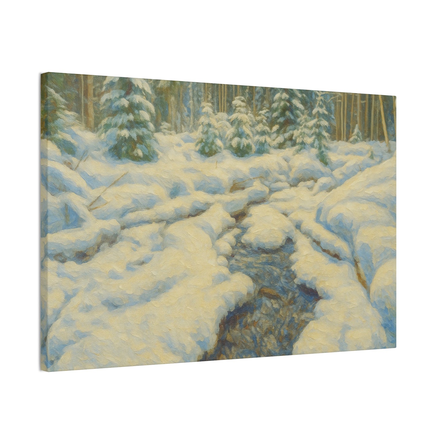 Winter Landscape Canvas Art, Nature Decor, Gallery Wall Art, Cozy Home Accent, Winter Wonderland Painting
