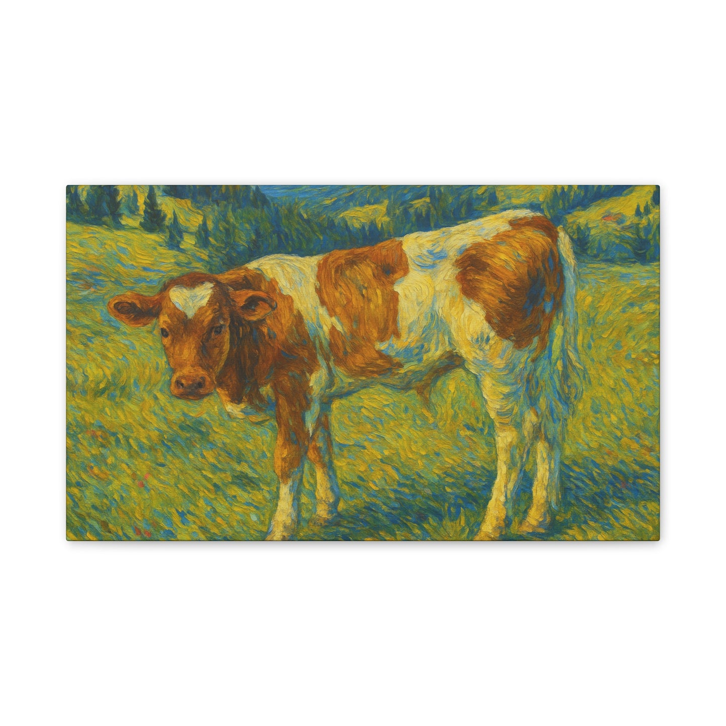 Cow Art Canvas Print, Rustic Farmhouse Decor, Animal Lover Gift, Country Wall Art, Thoughtful Homewarming