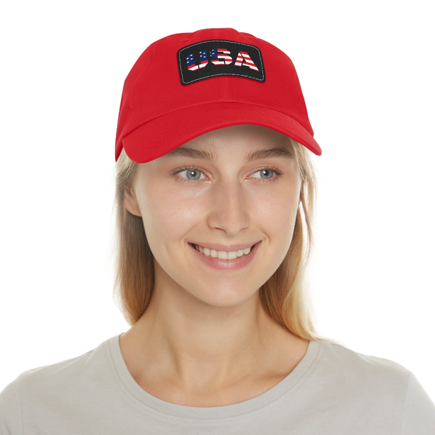 Dad Hat with USA Leather Patch