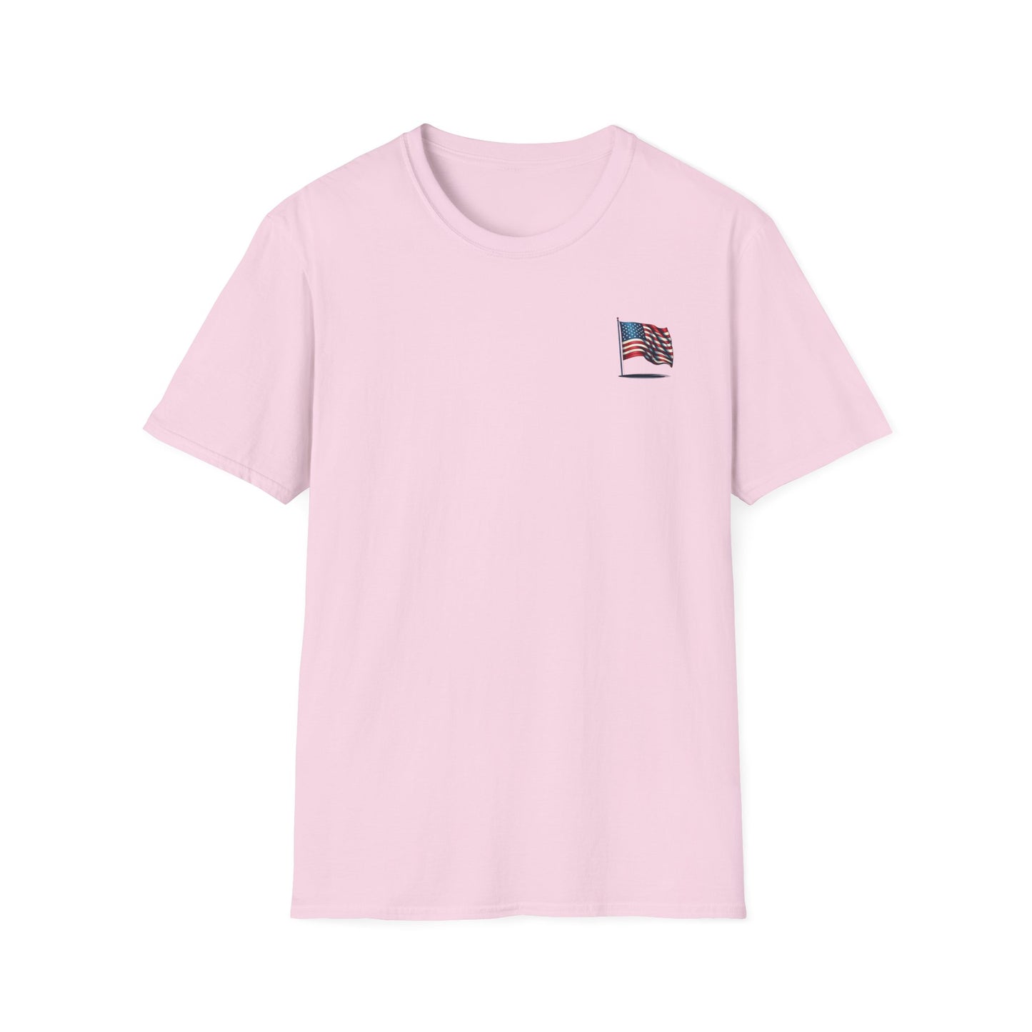 Patriotic Unisex Softstyle T-Shirt, American Flag Tee, USA Pride Shirt, Perfect for Independence Day, Casual Wear