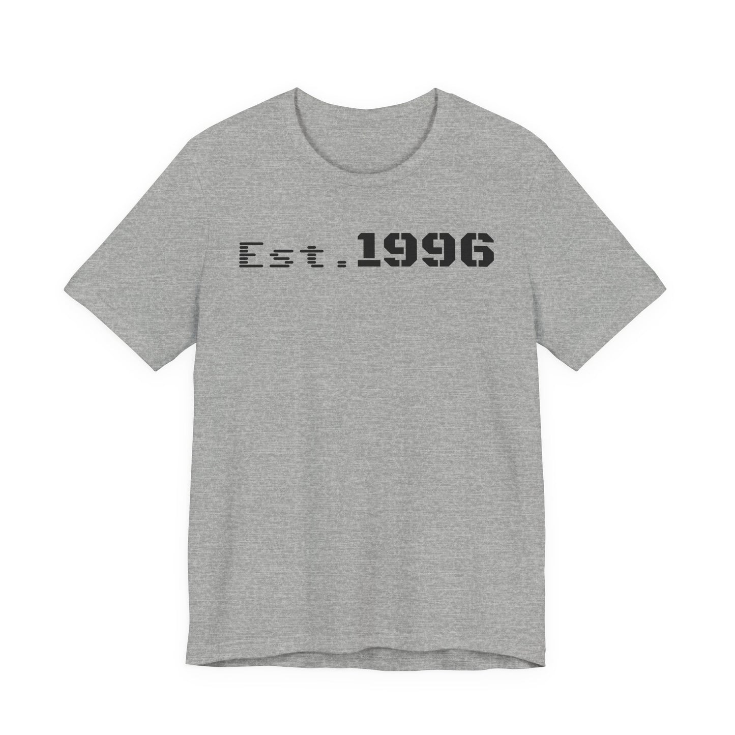Unisex Jersey Tee - 'Est. 1996' Graphic Shirt, Birthday Gift, Casual Wear, Vintage Style, Retro Fashion, Gift for Him/Her