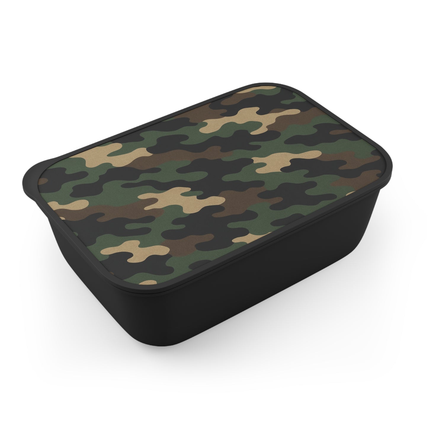 Camouflage Bento Box with Utensils, Stylish Lunch Container, Meal Prep Box, Outdoor Picnic Essential, Durable Food Storage