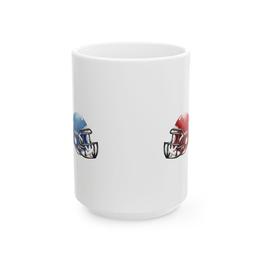Football Fan Ceramic Mug | 11oz, 15oz | Perfect for Game Day, Sports Enthusiasts, Gifts, Tailgating, Team Celebration