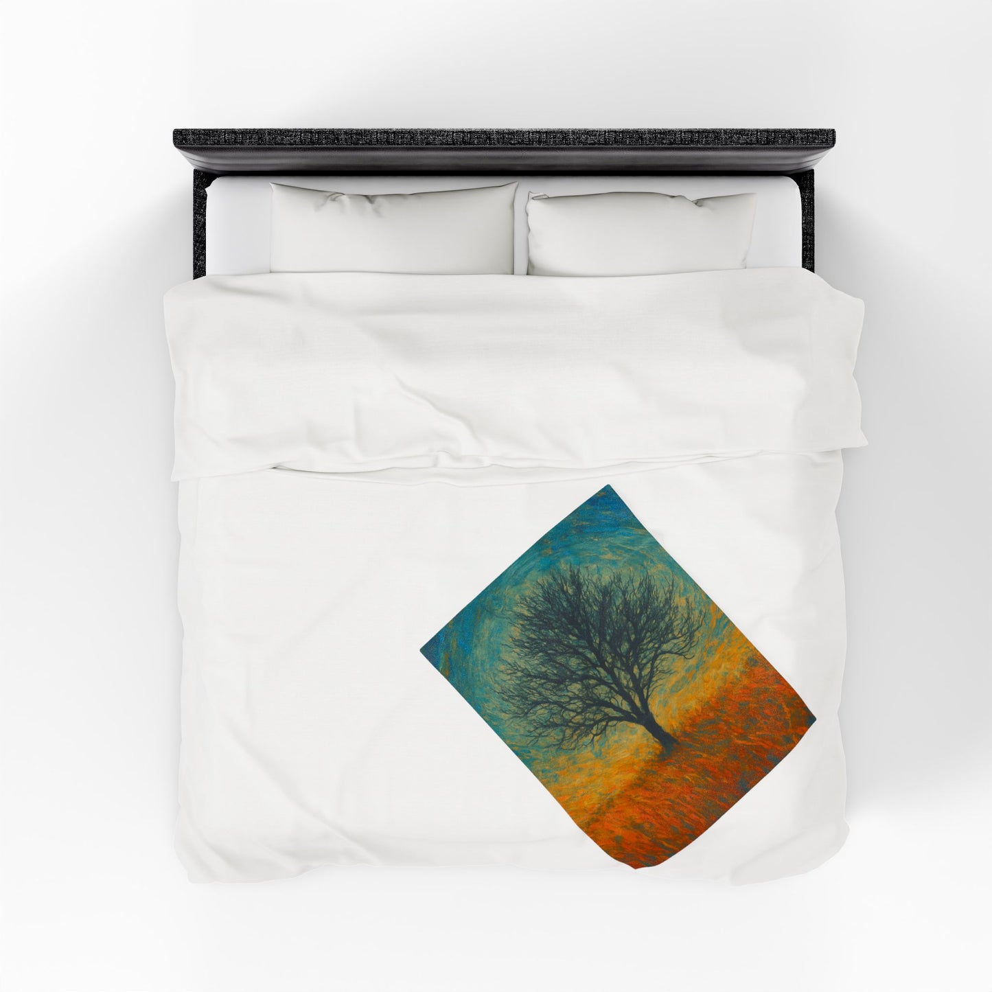 Cozy Velveteen Plush Blanket with Serene Tree Design | Comfortable Home Decor, Gift for Nature Lovers, Cozy Nights, Warmth&Style