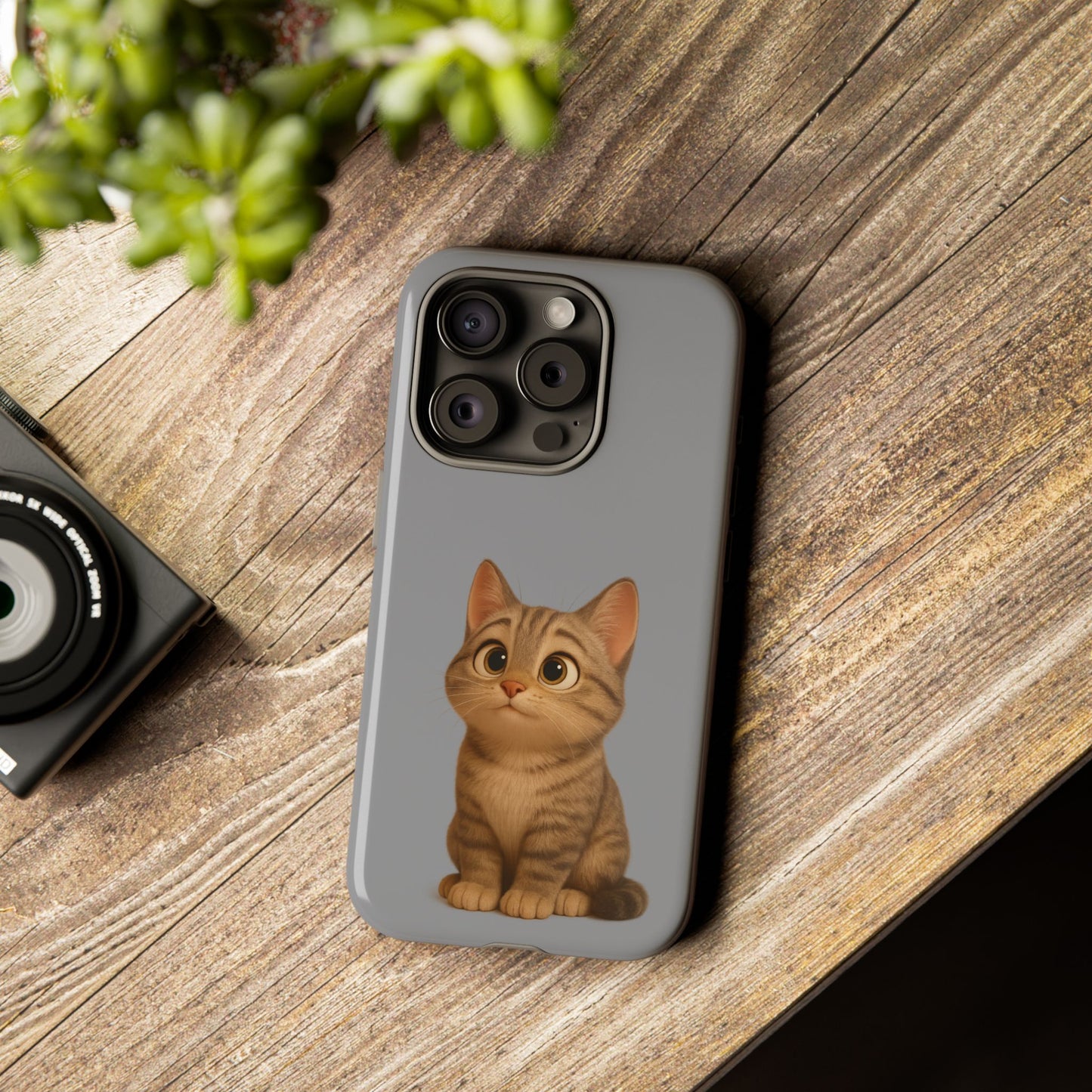Cute Cat Phone Case, Kawaii Pet Accessory, Gift for Cat Lovers, Animal Phone Cover for Kids, Unique Kitty Design, Birthdays, Holidays
