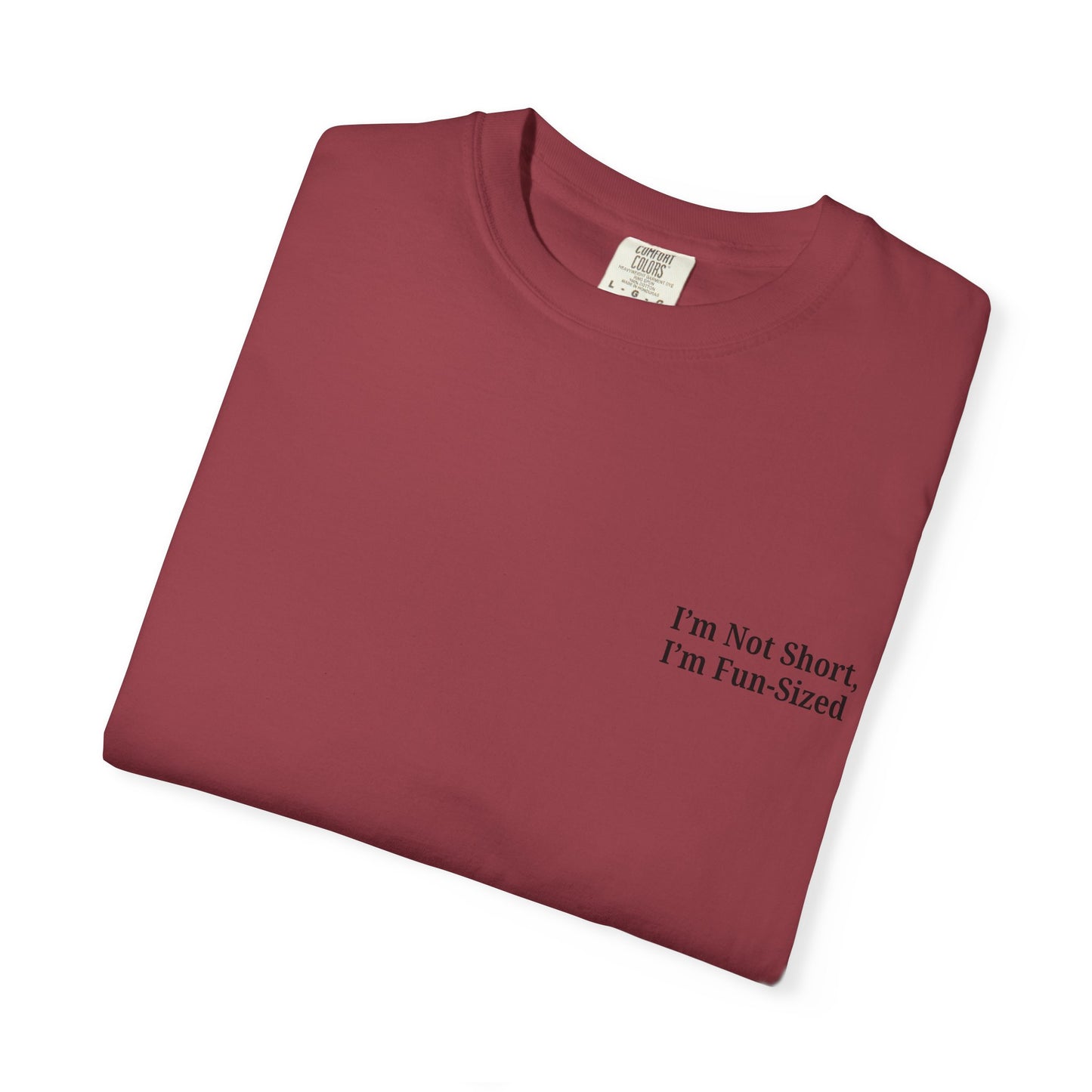 Playful Unisex Garment-Dyed T-shirt: I'm Not Short, I'm Fun Sized, Funny Shirt, Gift for Teens, Casual Wear, Birthday Gift, Humor Tee